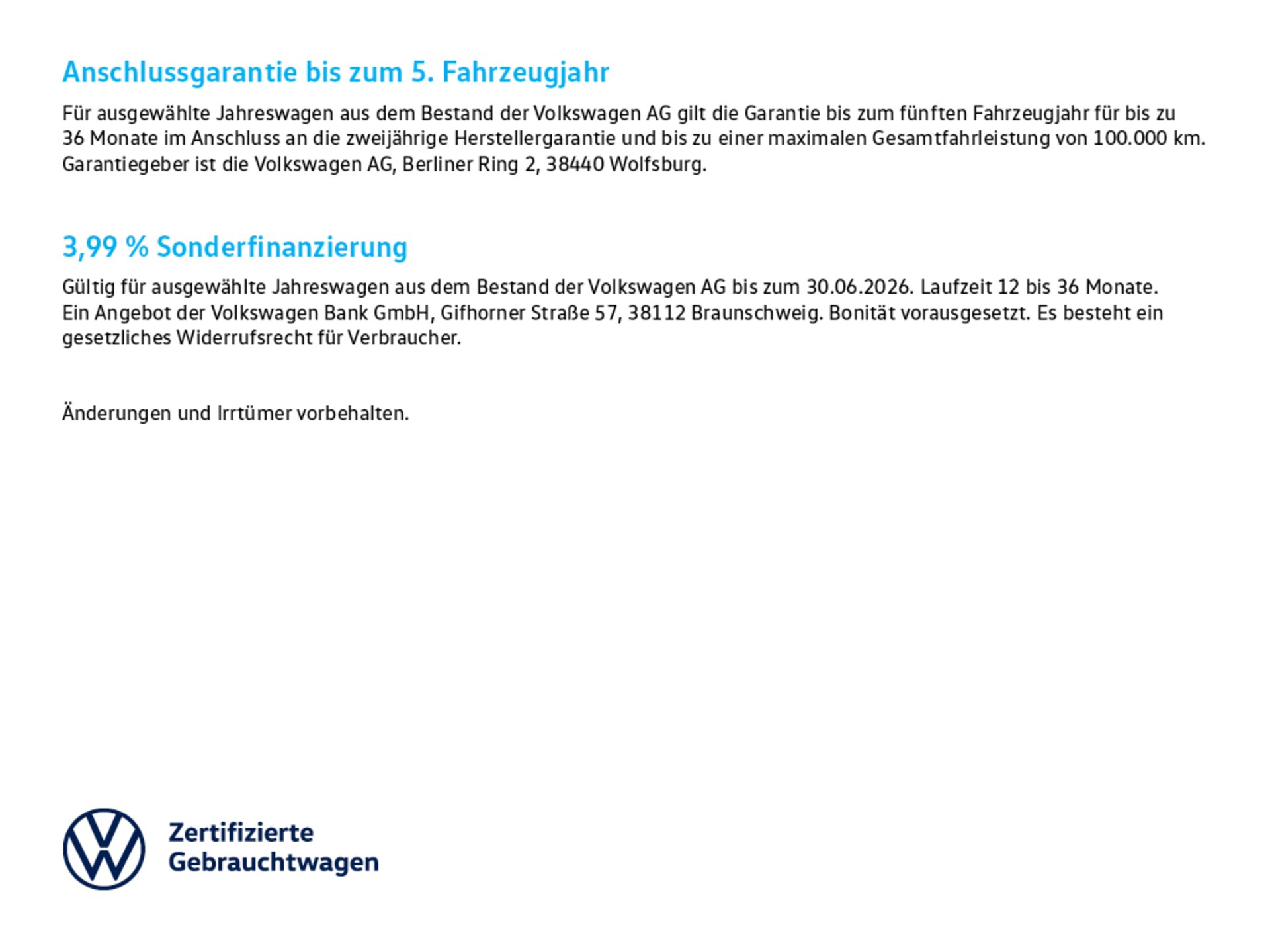 Volkswagen T-Cross Basis-Modell