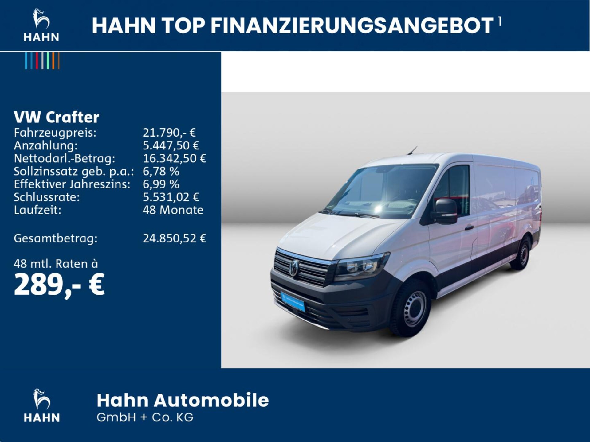 Volkswagen Crafter Kasten mittlerer Radstand