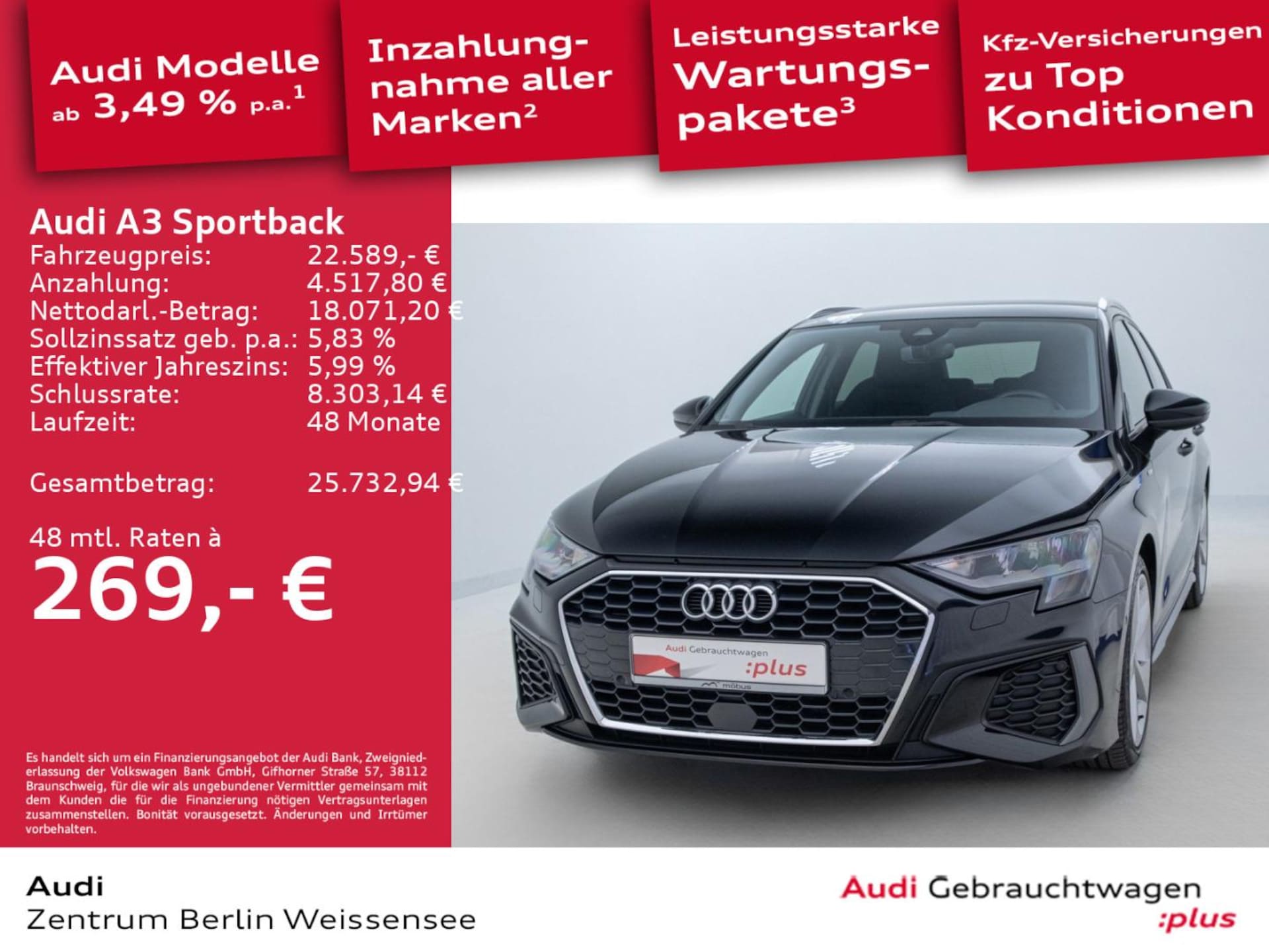 Audi A3 Sportback S line