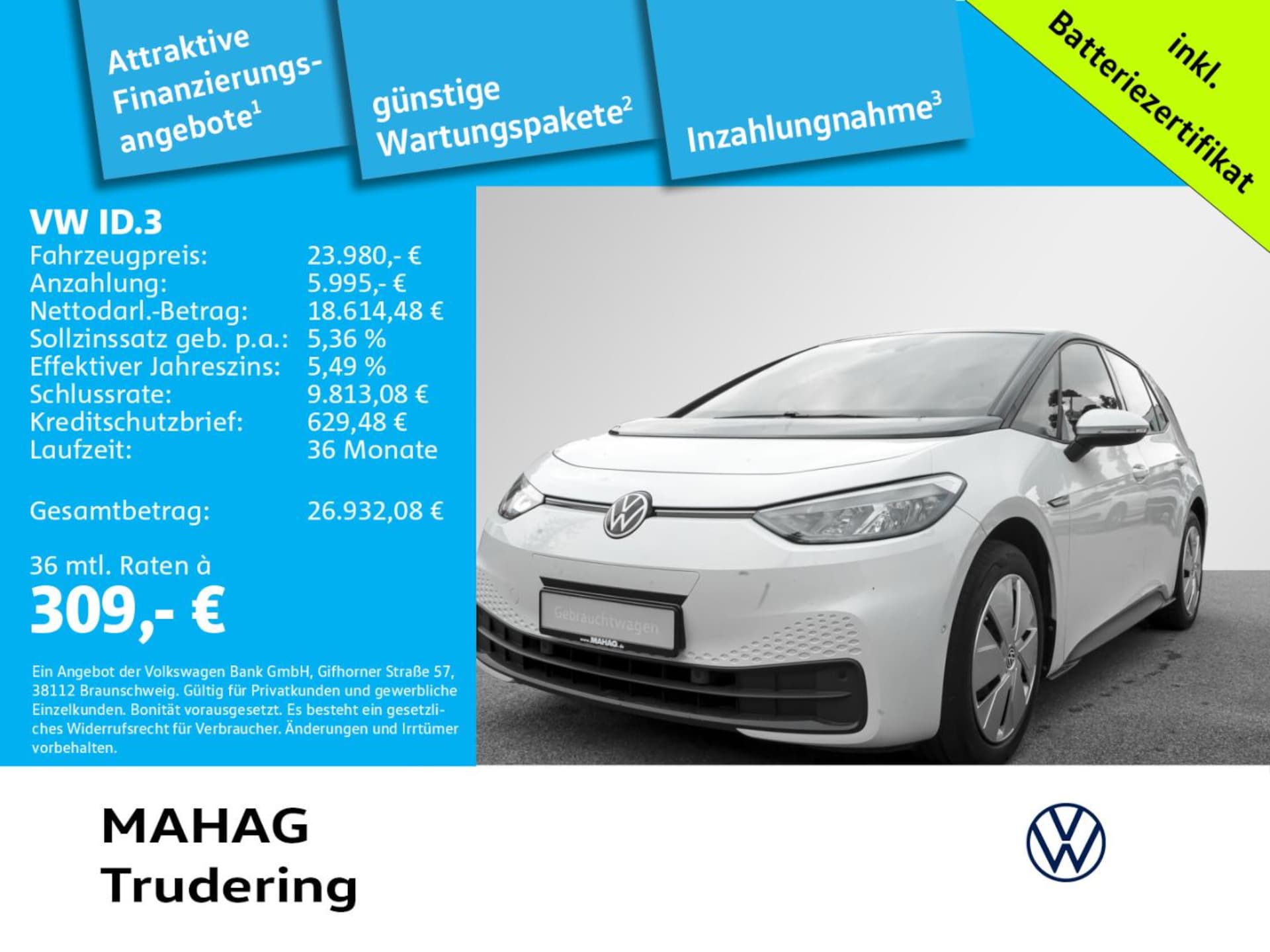 Volkswagen ID.3 Pro Performance