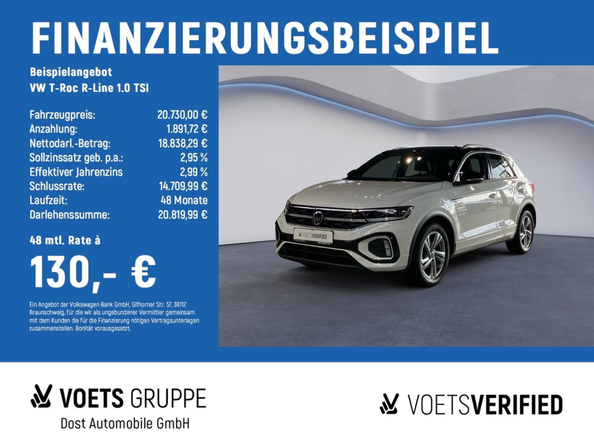 Volkswagen T-Roc — Volkswagen T-Roc T-Roc R-Line 1.0 TSI RearView+ACC+App-Connect