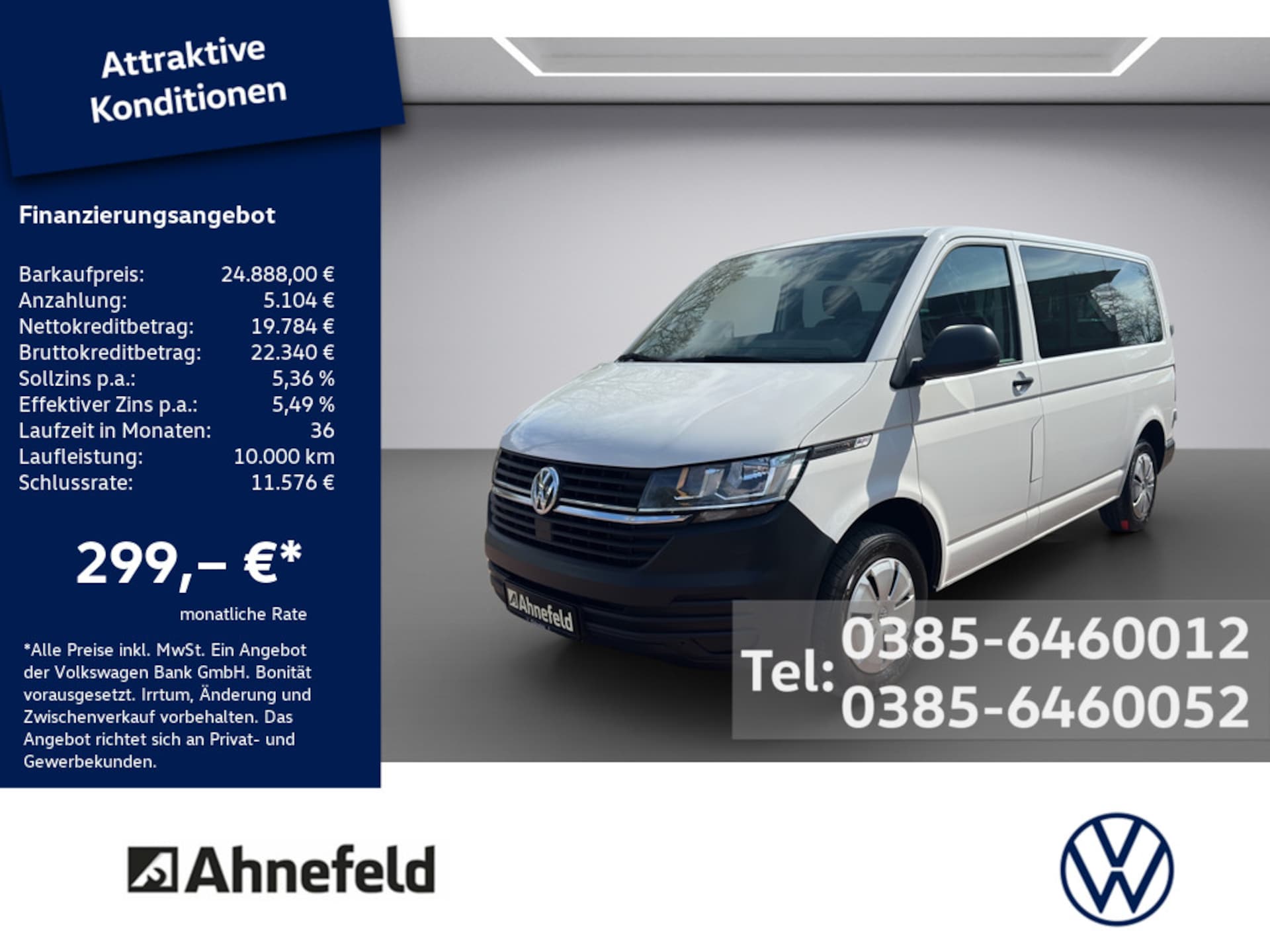 Volkswagen T6.1 Transporter Kombi kurzer Radstand