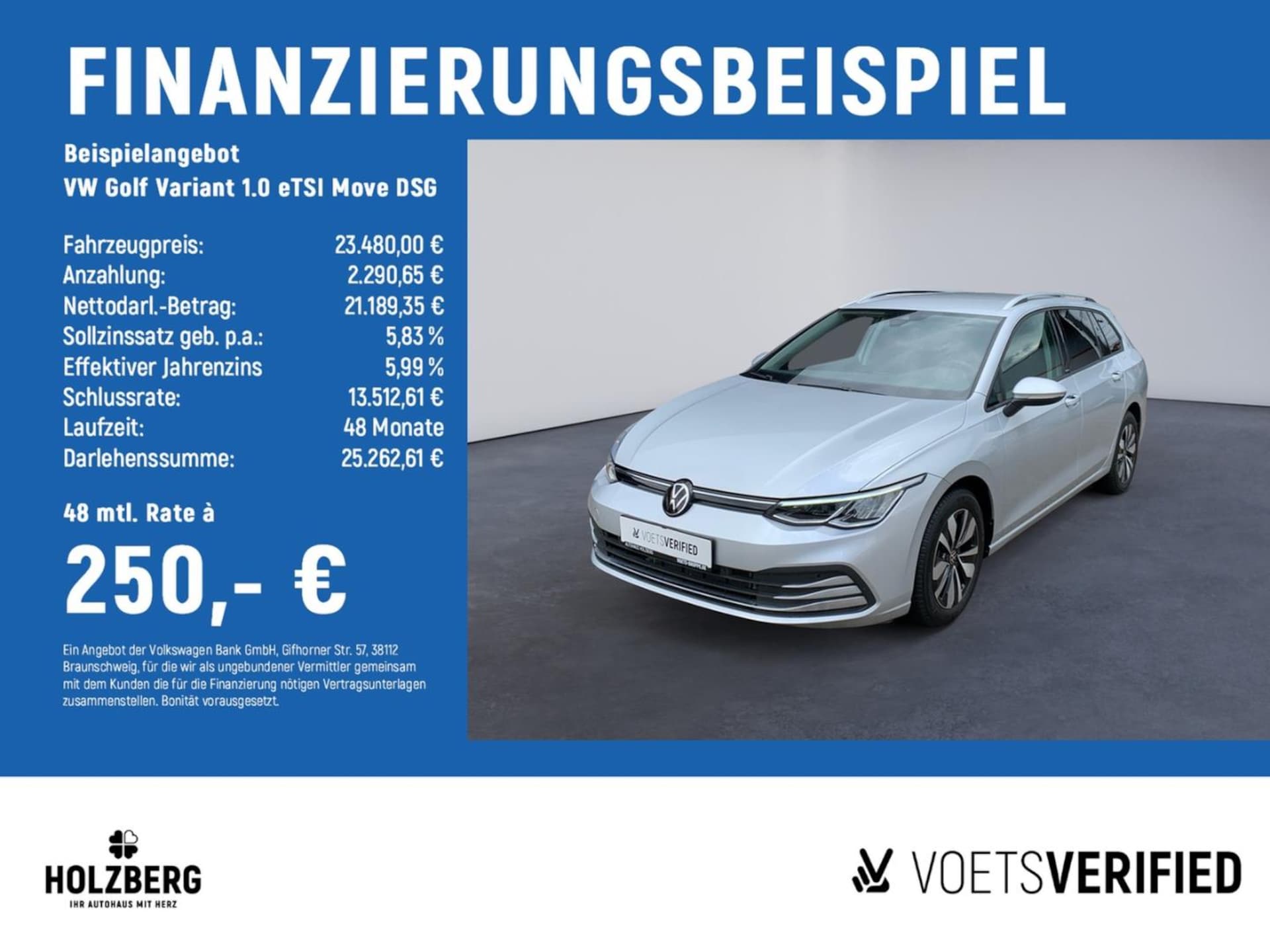 Volkswagen Golf Variant 2024 — Golf Variant 1.0 eTSI Move DSG AHK+RFK+ACC