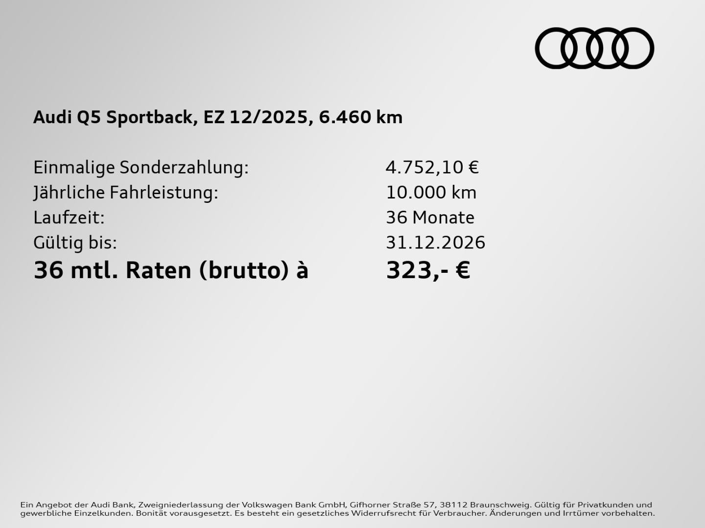 Bild über Audi Q5 Sportback TDI quattro 150 kW S tronic - für weitere Informationen kontaktieren Sie den Audi Partner