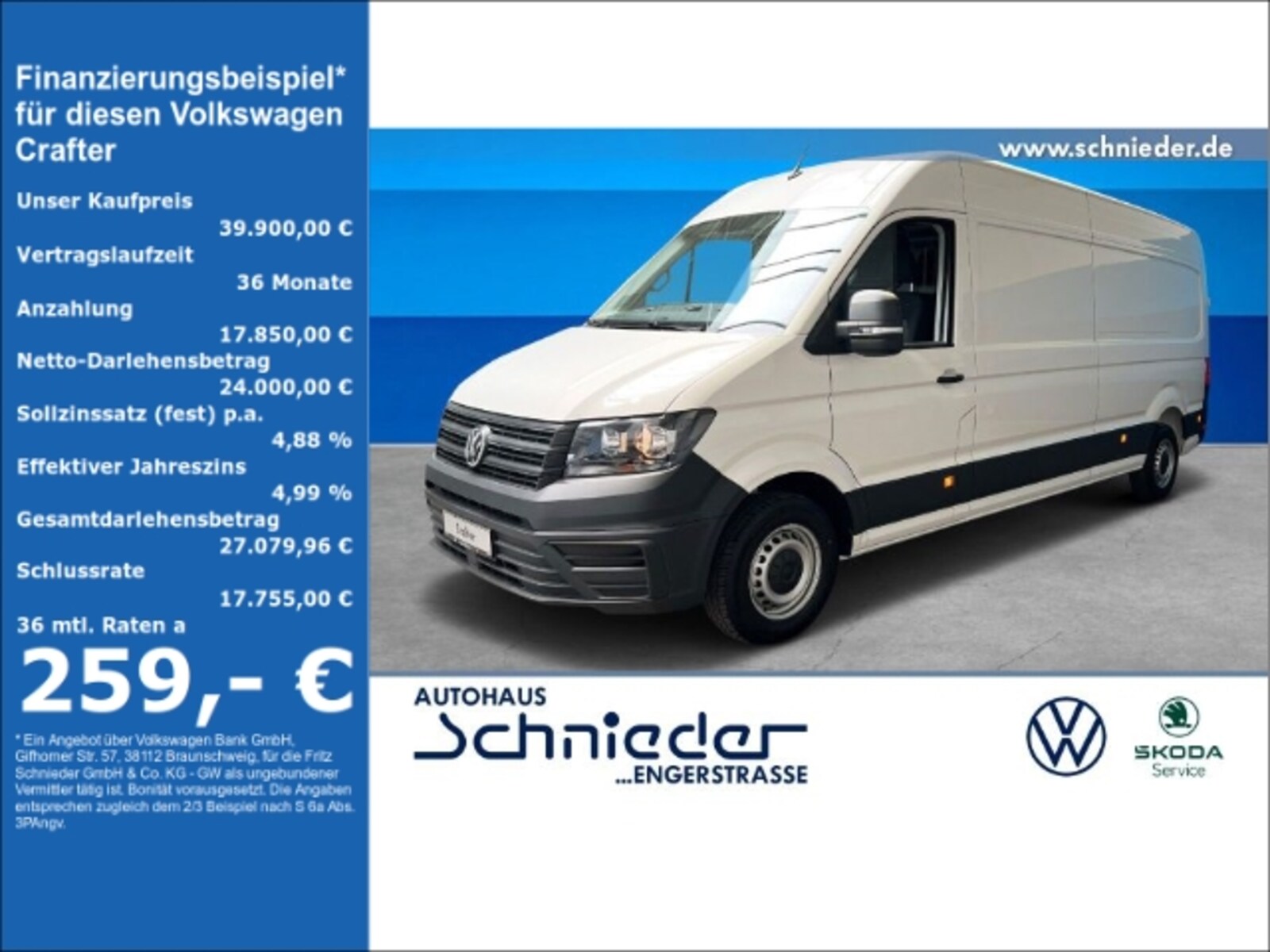 Volkswagen Crafter Kasten langer Radstand