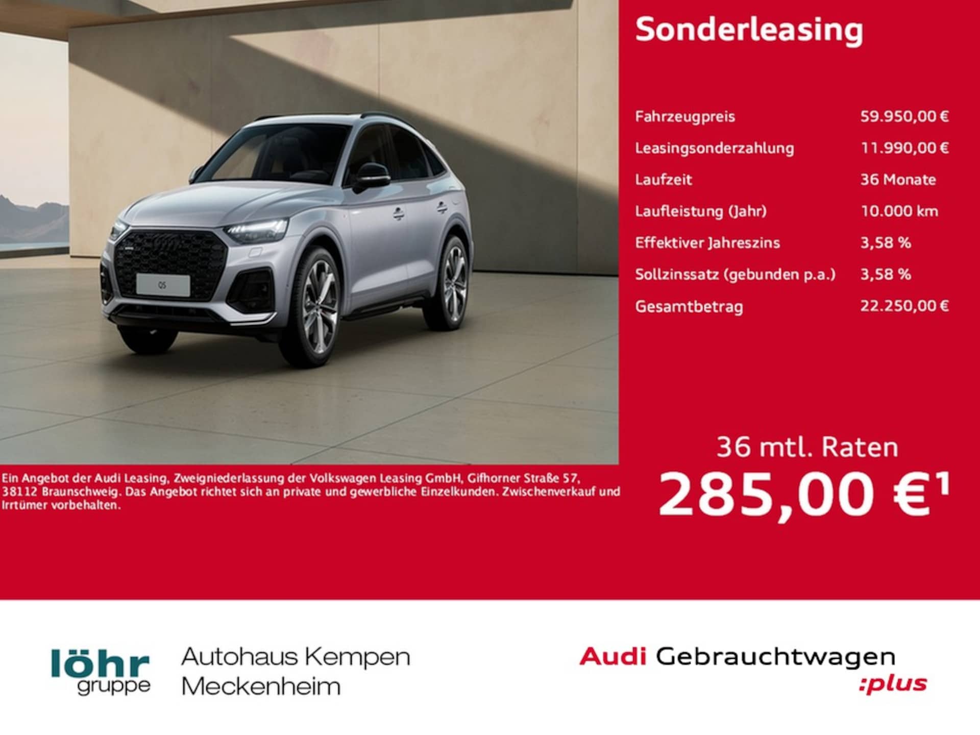 Audi Q5 Sportback TFSI e S line