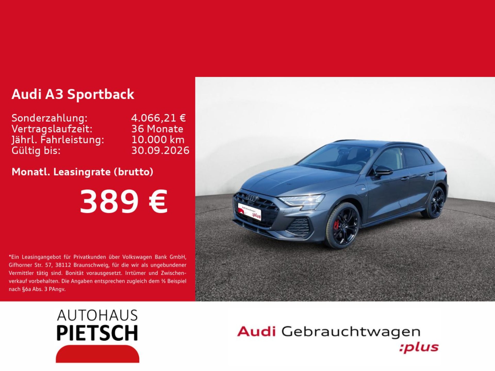 Audi A3 Sportback TFSI e S line