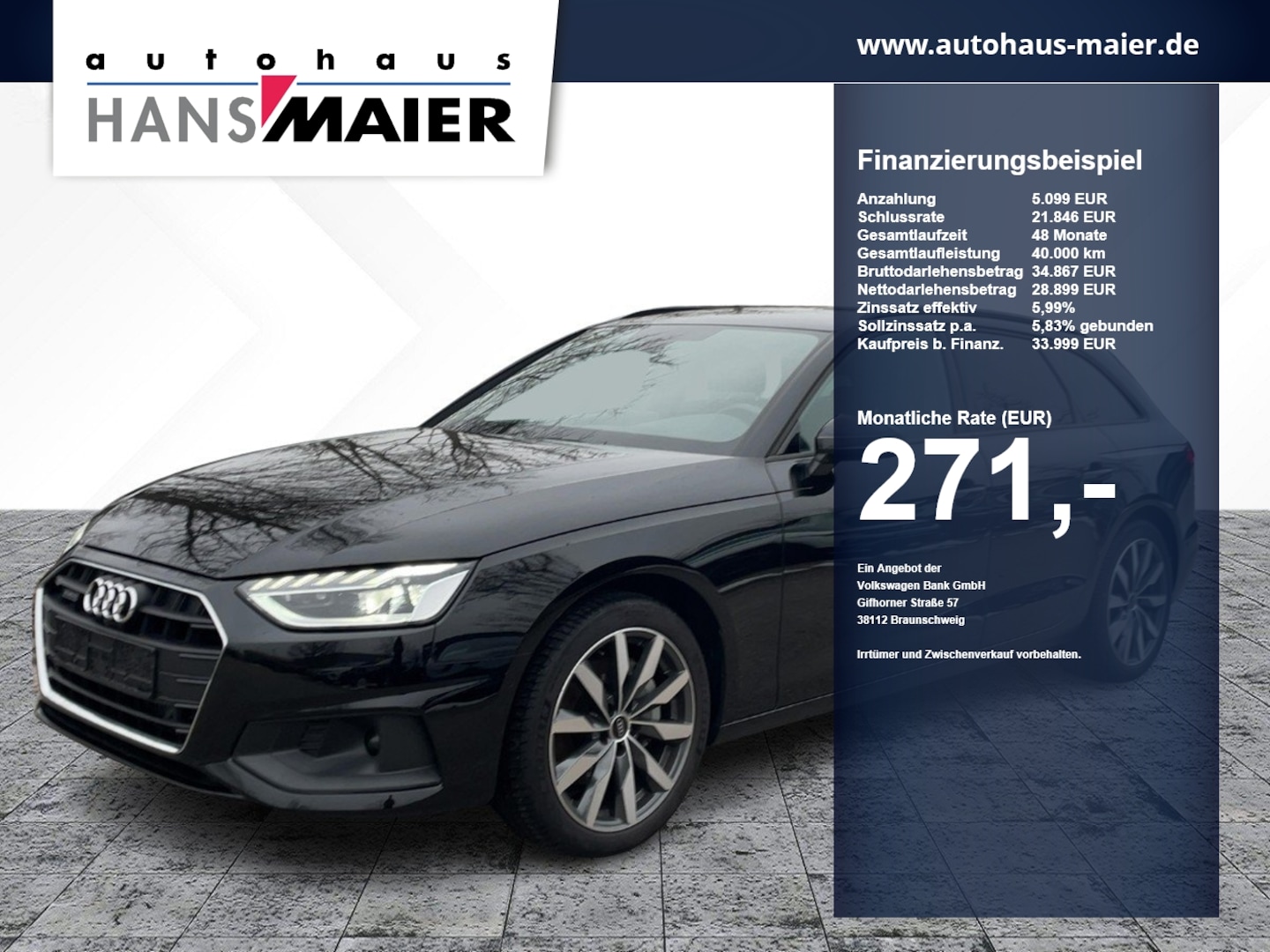 Bild über Audi A4 Avant 40 TDI quattro S tronic - für weitere Informationen kontaktieren Sie den Audi Partner