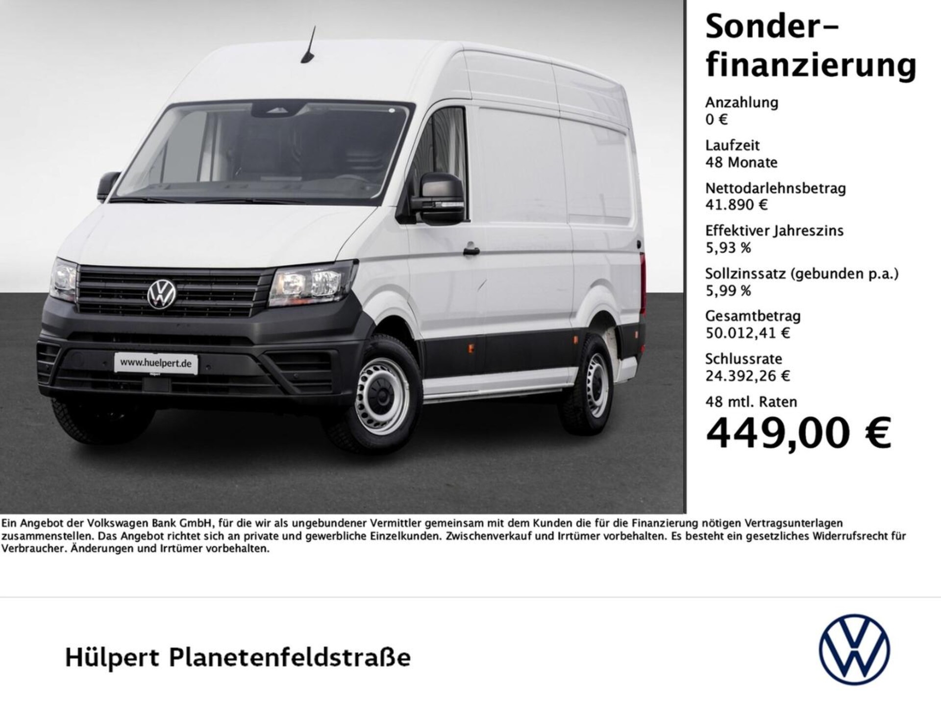 Volkswagen Crafter Kasten mittlerer Radstand