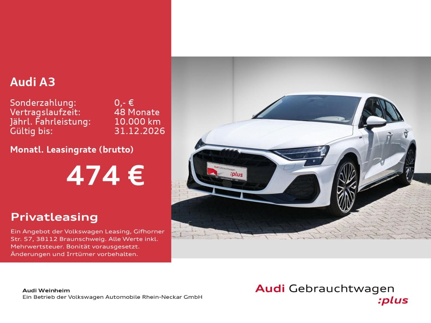 Bild über Audi A3 Sportback TFSI 110 kW S tronic - für weitere Informationen kontaktieren Sie den Audi Partner