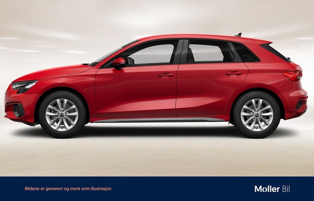 Bild som visar&nbsp;Audi A3 Sportback&nbsp;A3 Sportback 35 TFSI Proline 150 hk 6-växlad - för mer information kontakta din Audi Partner