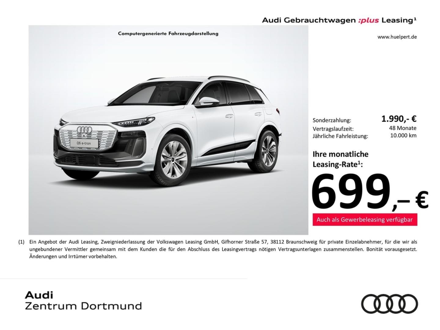 Bild über Audi Q6 SUV e-tron S line business e-tron performance 225 kW - für weitere Informationen kontaktieren Sie den Audi Partner