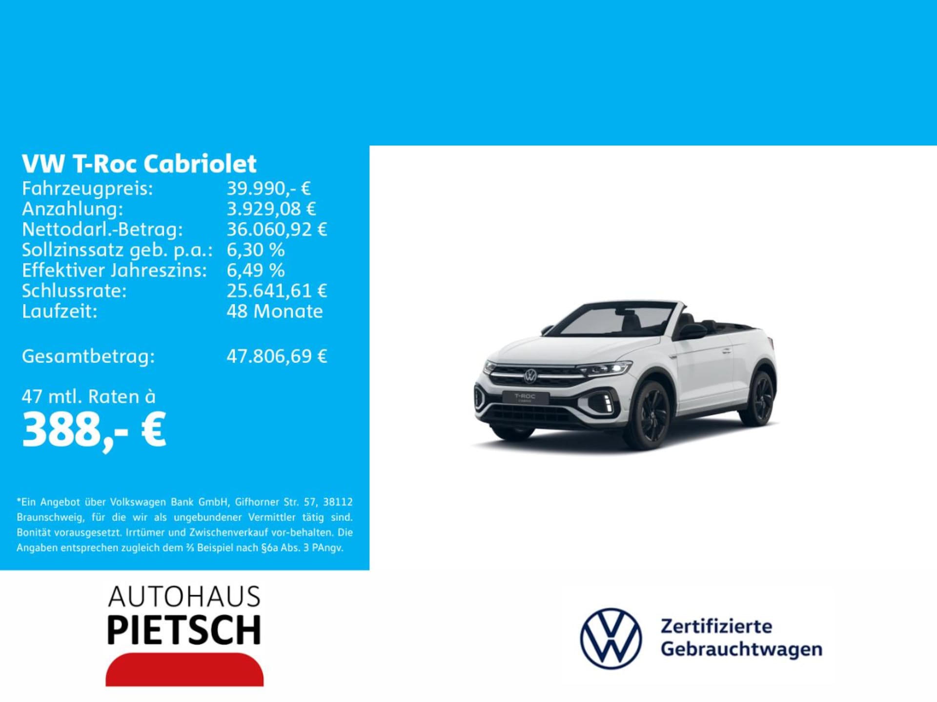 Volkswagen T-Roc Cabriolet R-Line
