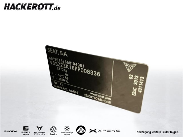 CUPRA Born 150 kW 58 kWh LED Wärmepumpe Navi Panoramadach (GW-B008336)