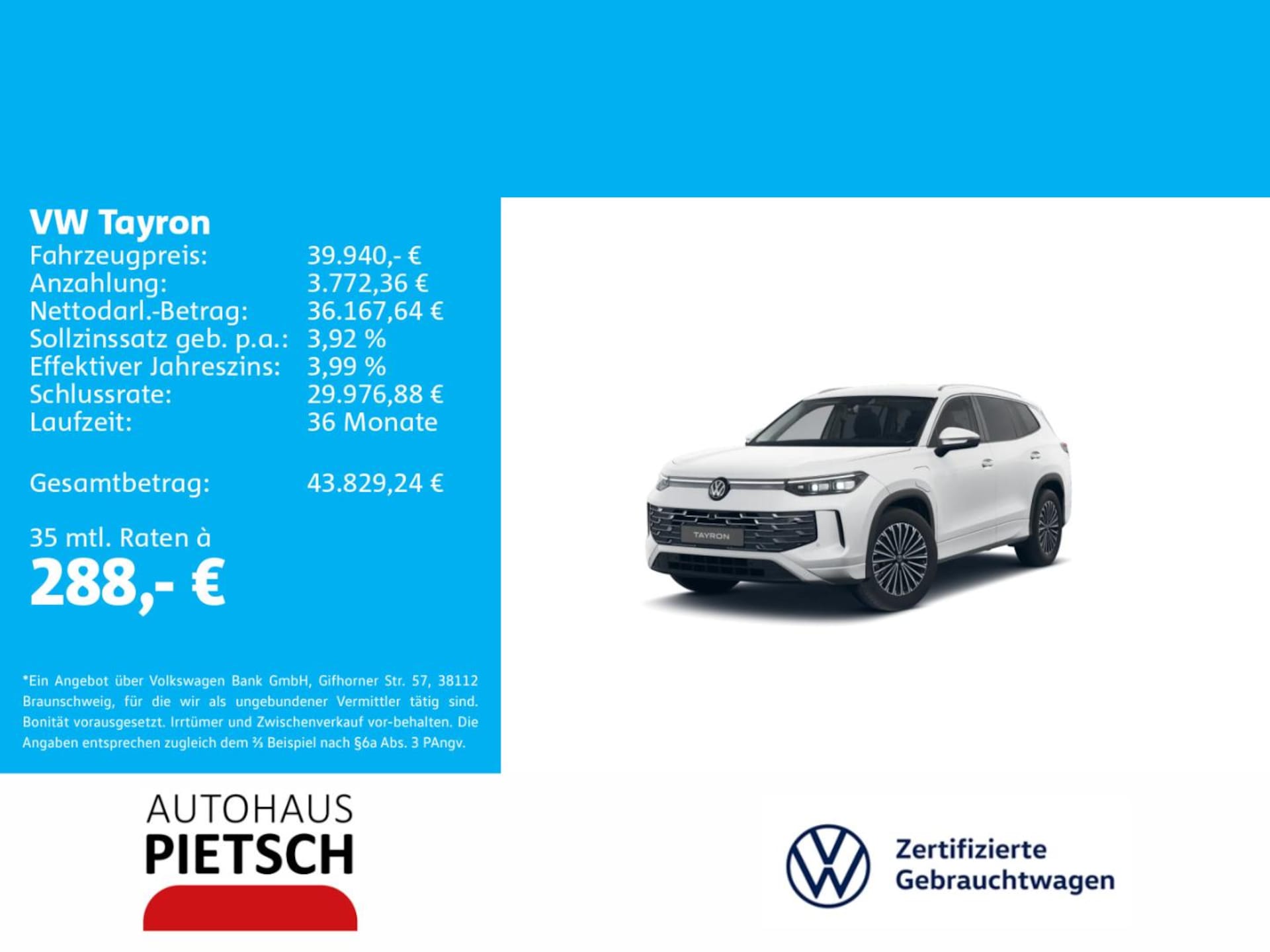 Volkswagen Tayron Elegance