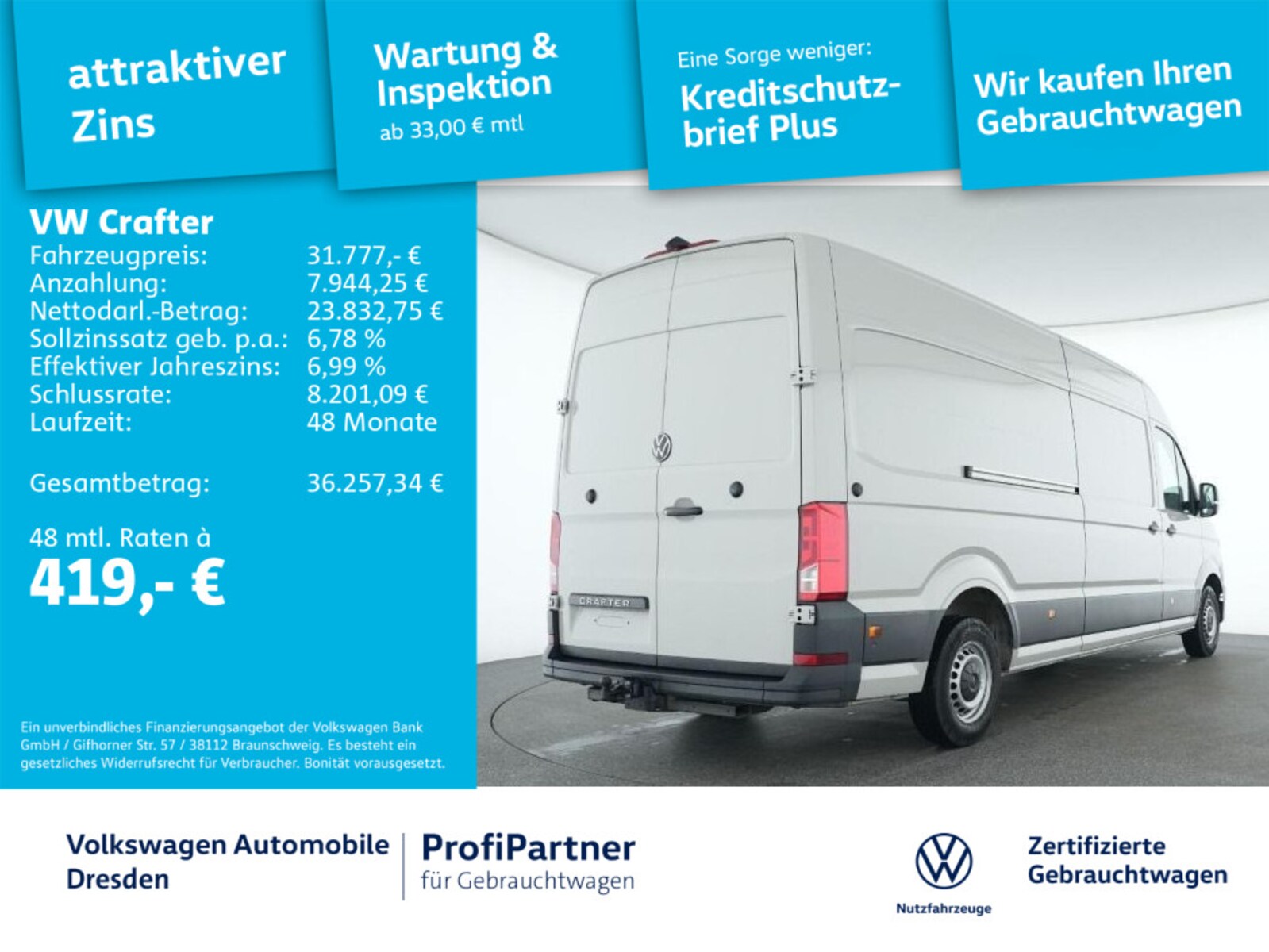 Volkswagen Crafter Kasten langer Radstand – Bild 2