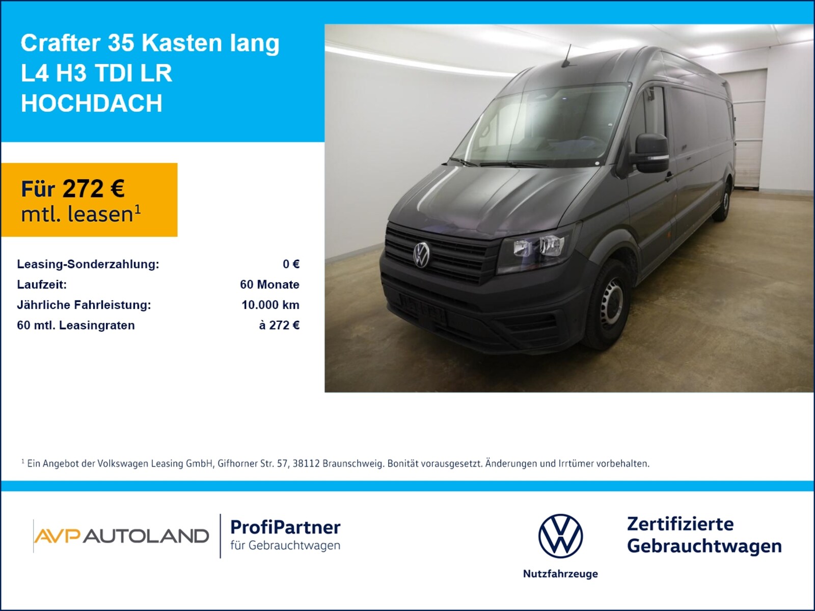 Volkswagen Crafter Kasten langer Radstand