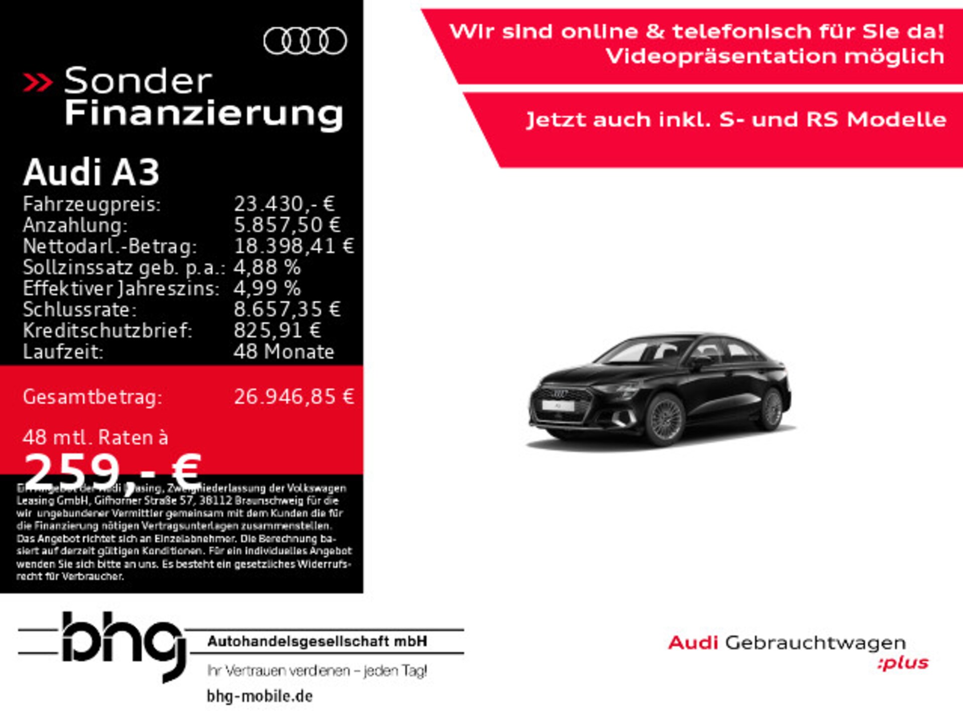 Audi A3 Limousine advanced