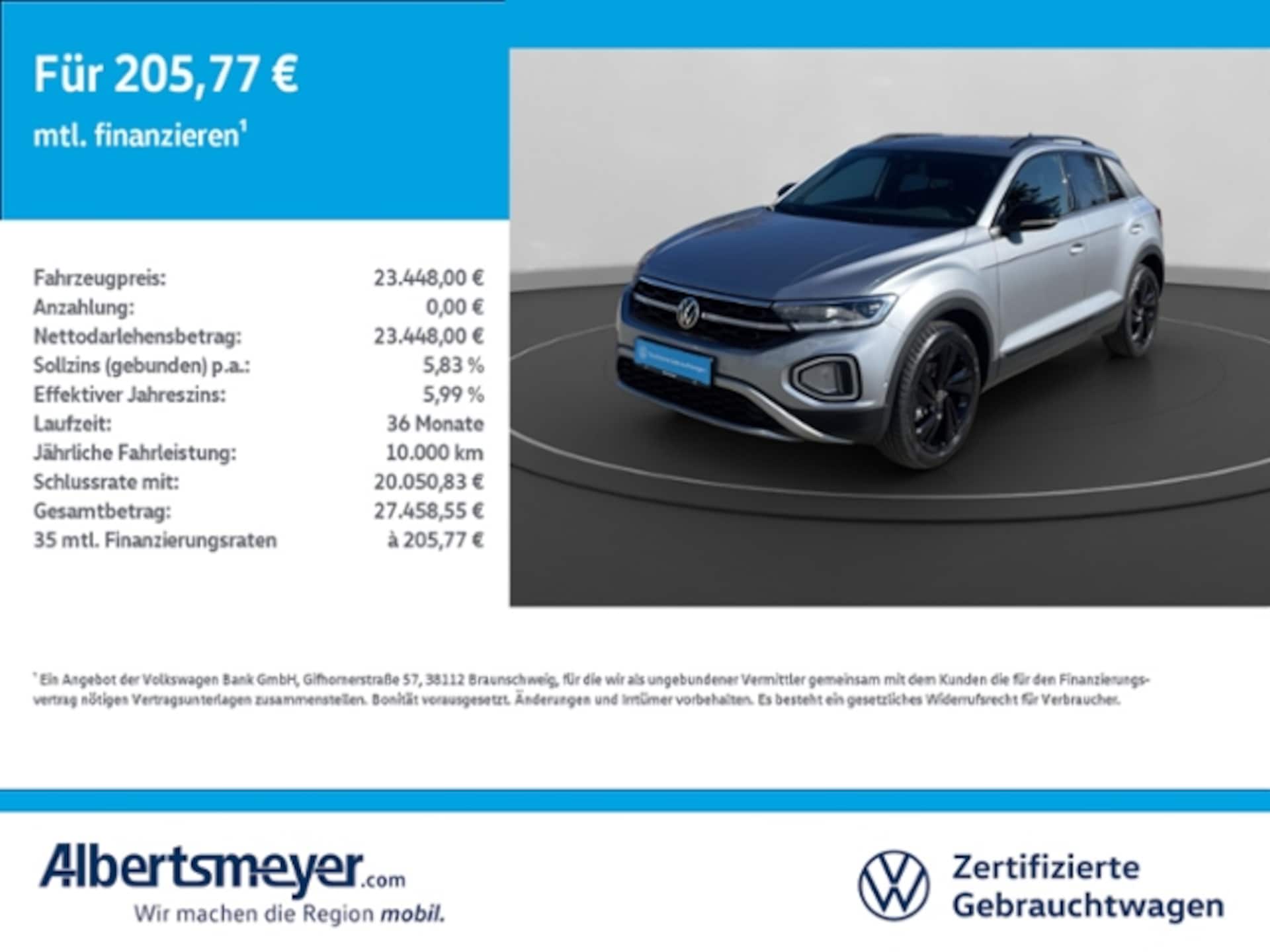 Volkswagen T-Roc 2025 — 1.0 TSI +AHK+BLACK+LED+LM+KLIMA+ACC+
