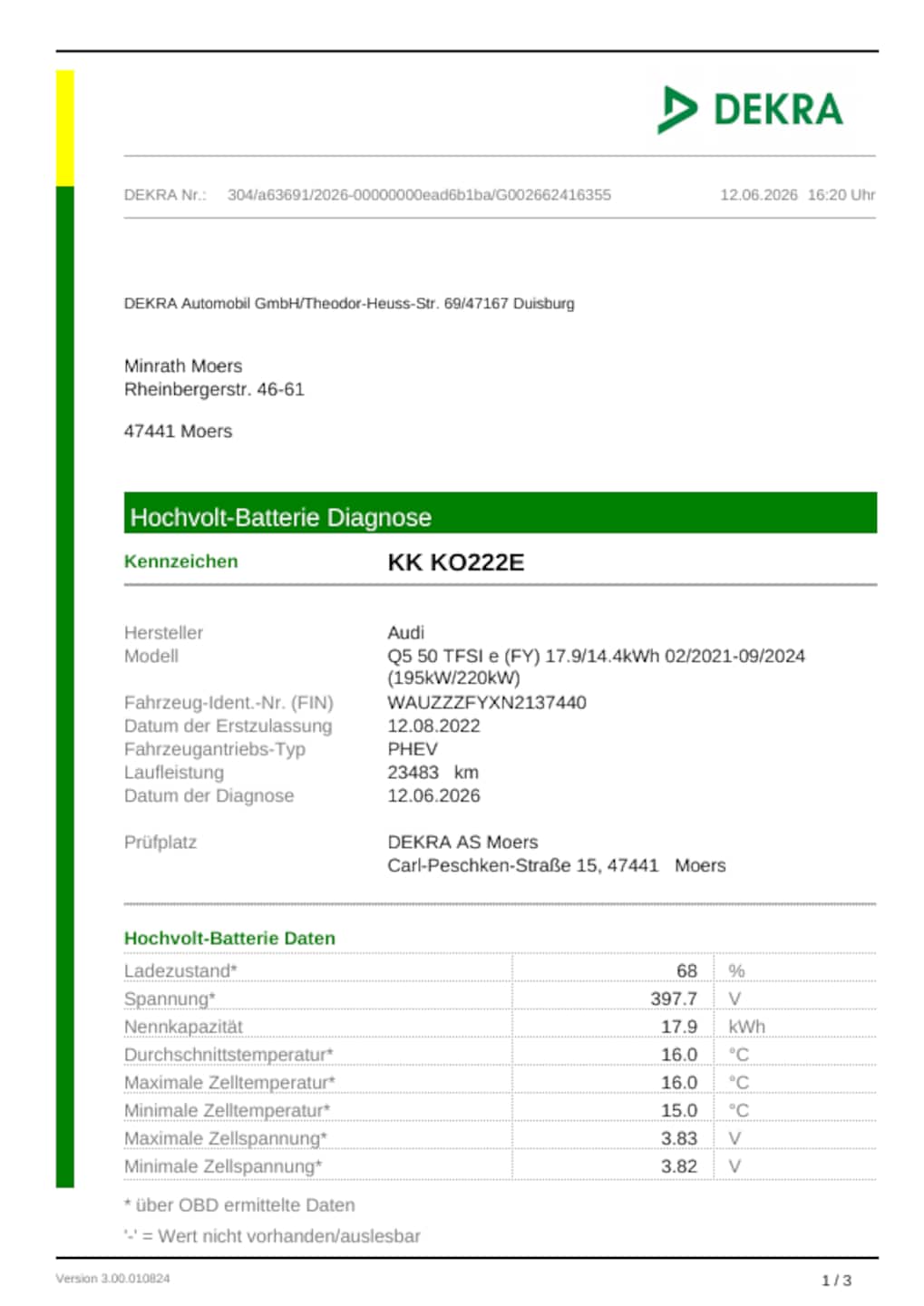 Audi Q5 Sportback TFSI e S line