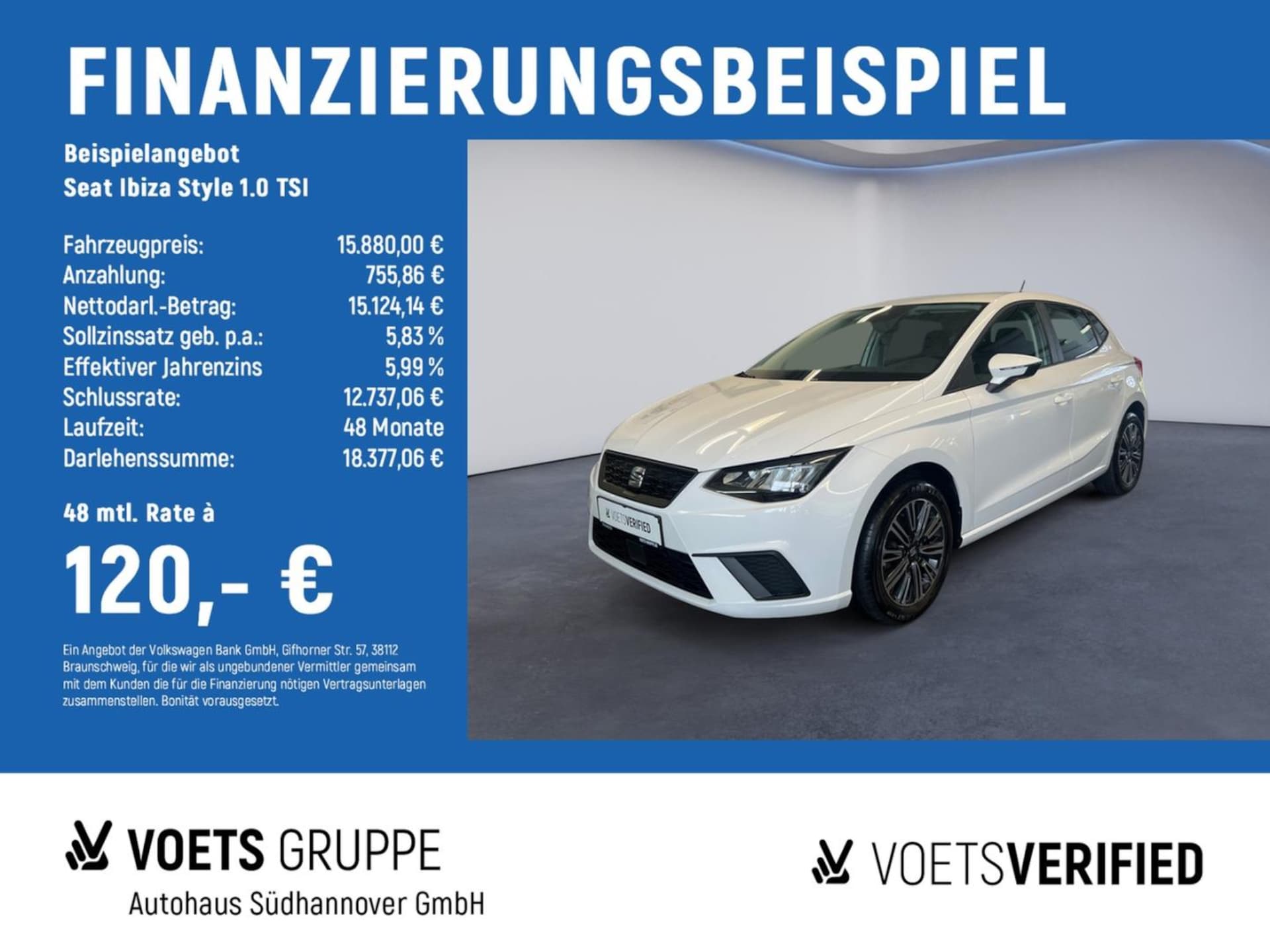 Seat Ibiza — SEAT Ibiza Ibiza Style 1.0 TSI LED+SHZ+PDC H+App-Connect