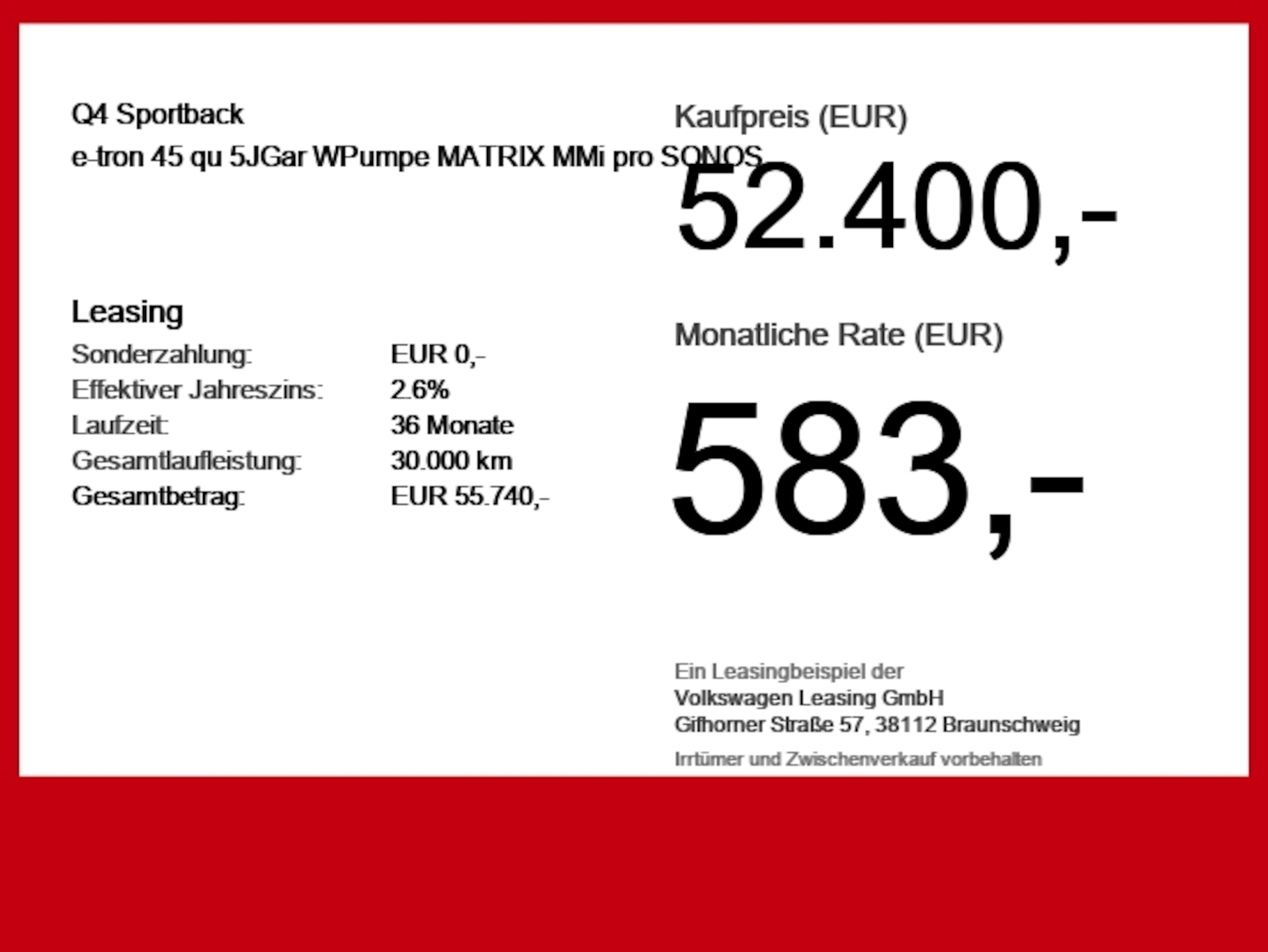 Audi Q4 Sportback e-tron