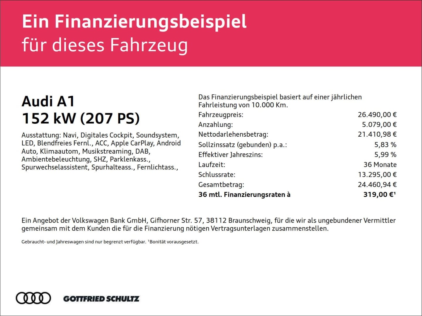 Bild über Audi A1 Sportback S line 40 TFSI S tronic - für weitere Informationen kontaktieren Sie den Audi Partner