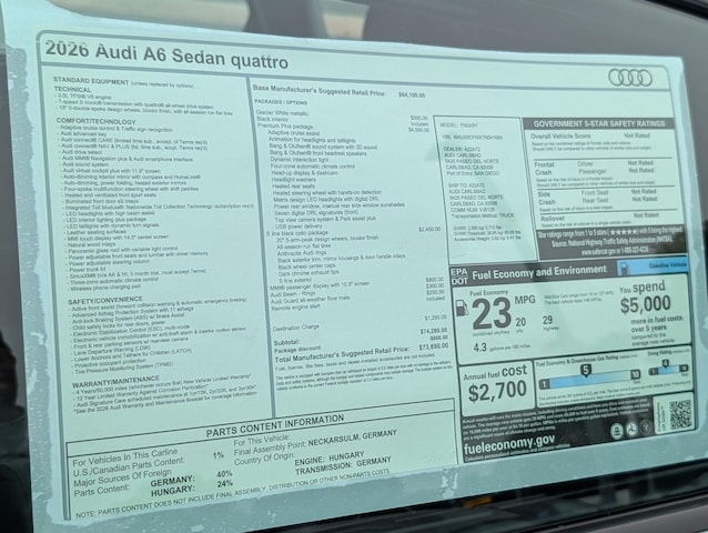 2026 Audi A6 Sedan