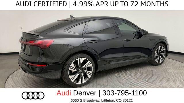 Certified 2024 Audi Q8 Sportback e-tron Prestige with VIN WA1DAAGE5RB014963 for sale in Littleton, CO