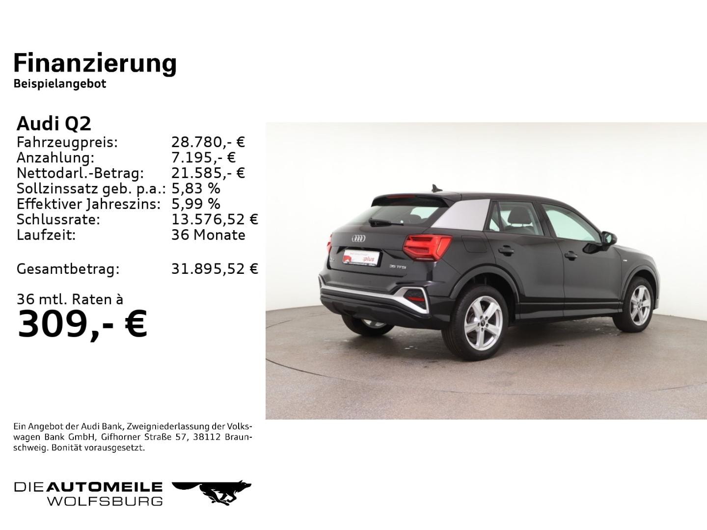 Bild über Audi Q2 S line 35 TFSI S tronic - für weitere Informationen kontaktieren Sie den Audi Partner