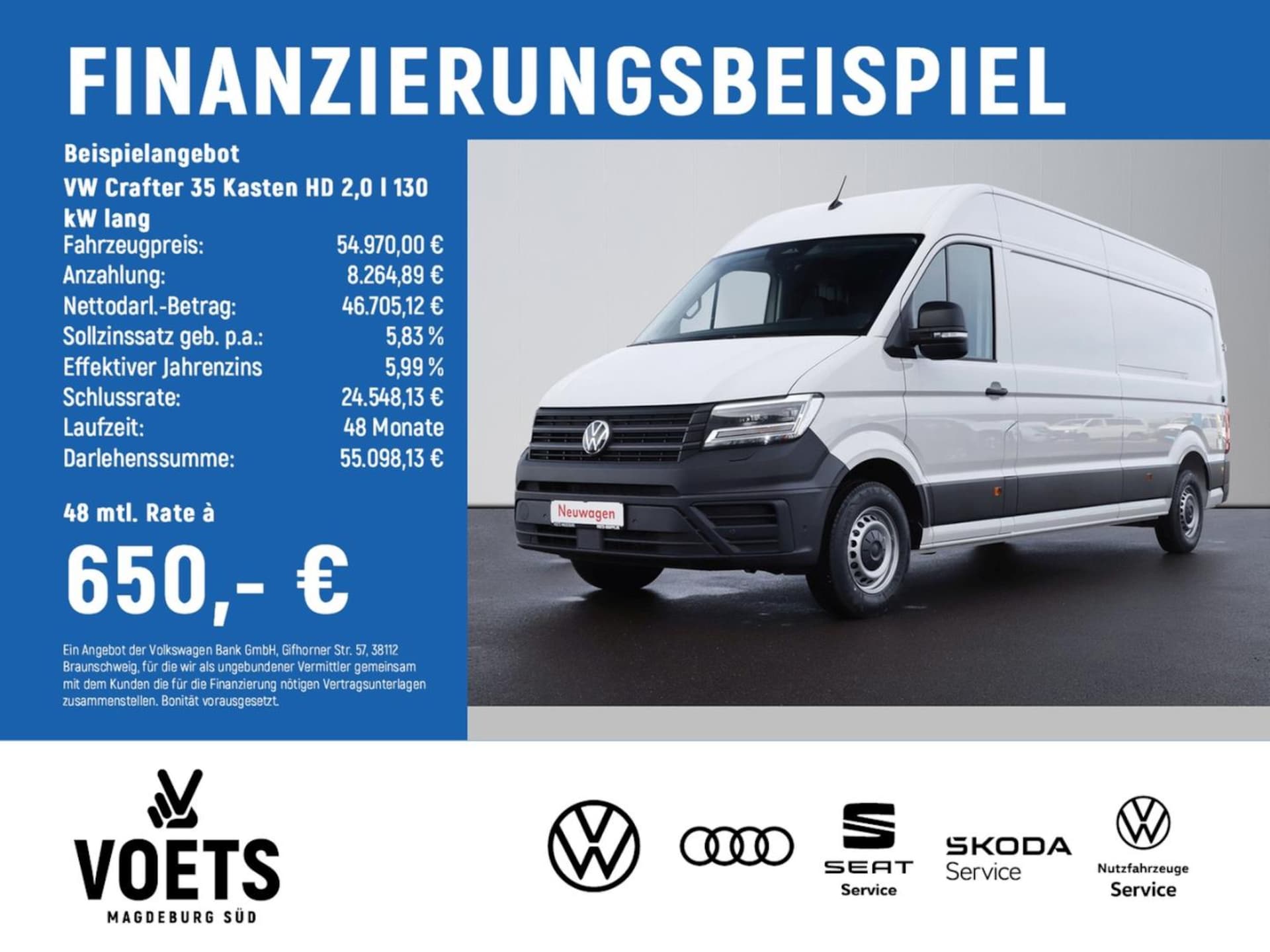 Volkswagen Crafter Kasten langer Radstand