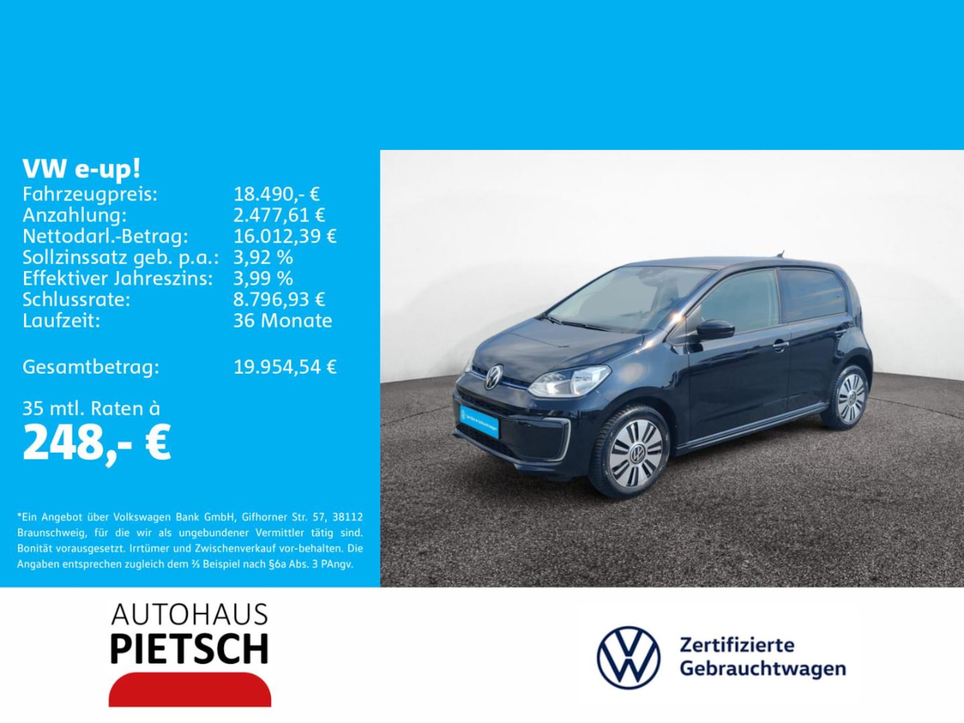 Volkswagen e-up! Style "Plus"
