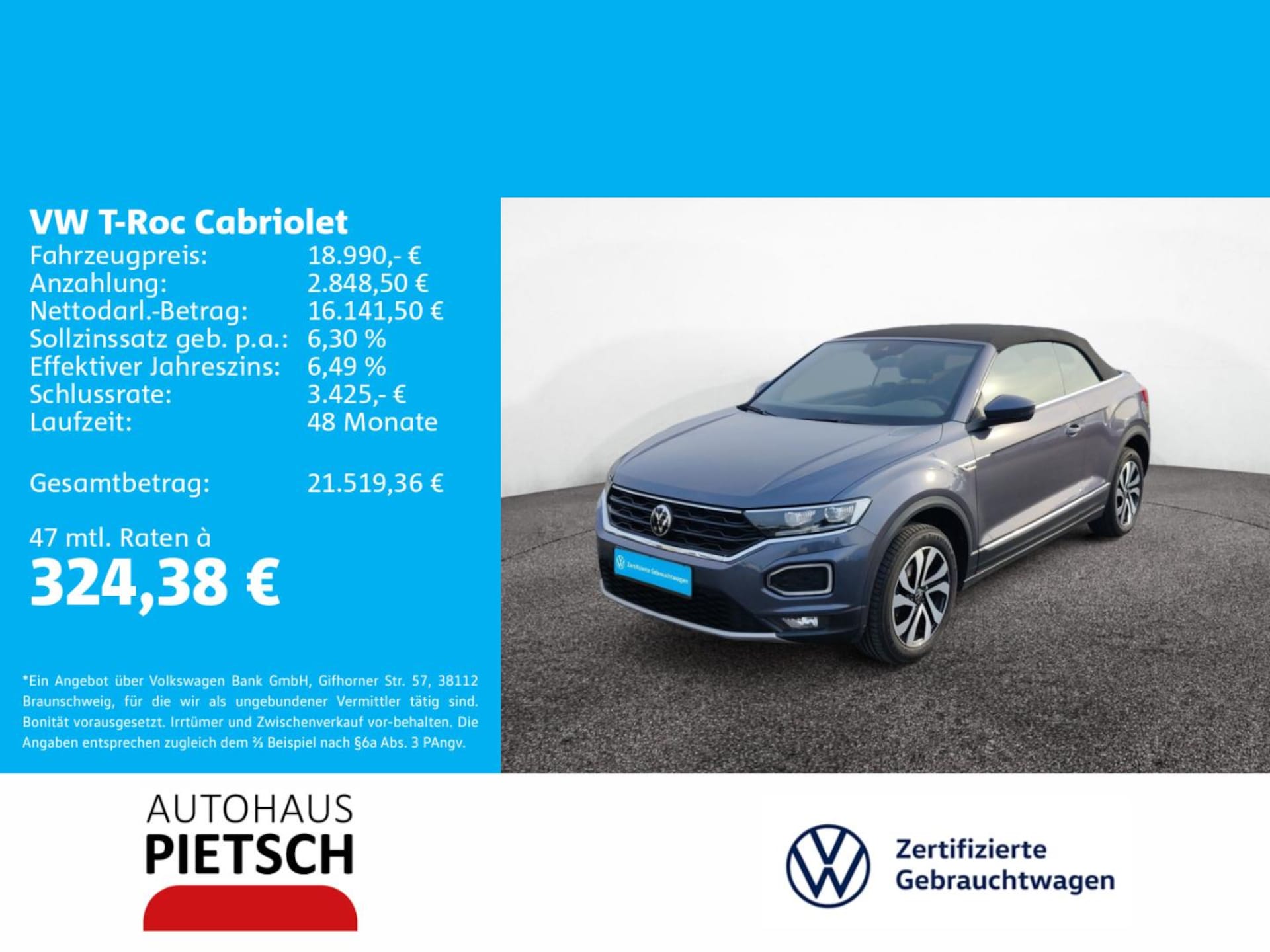 Volkswagen T-Roc Cabriolet Active
