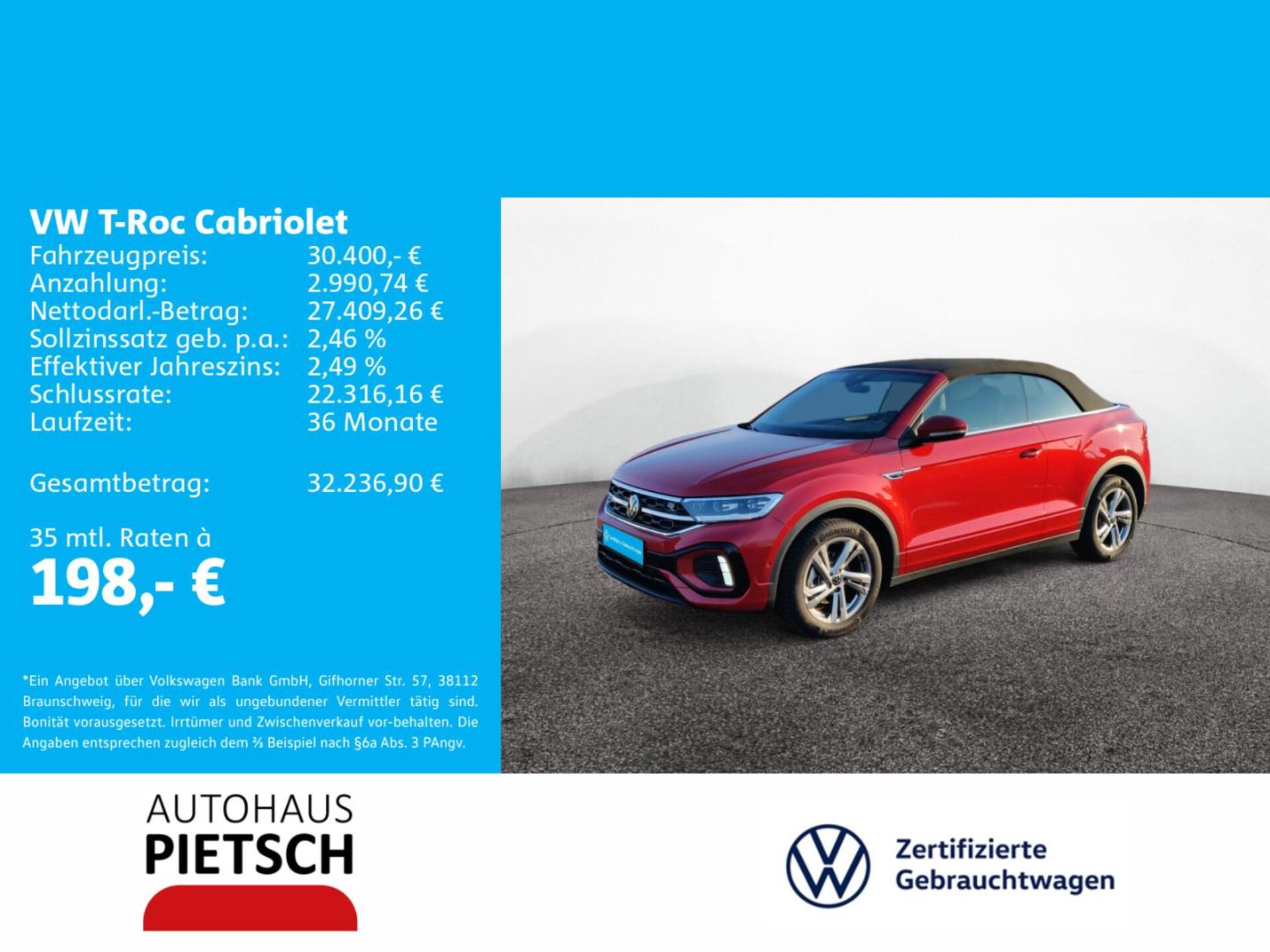 Volkswagen T-Roc Cabriolet R-Line