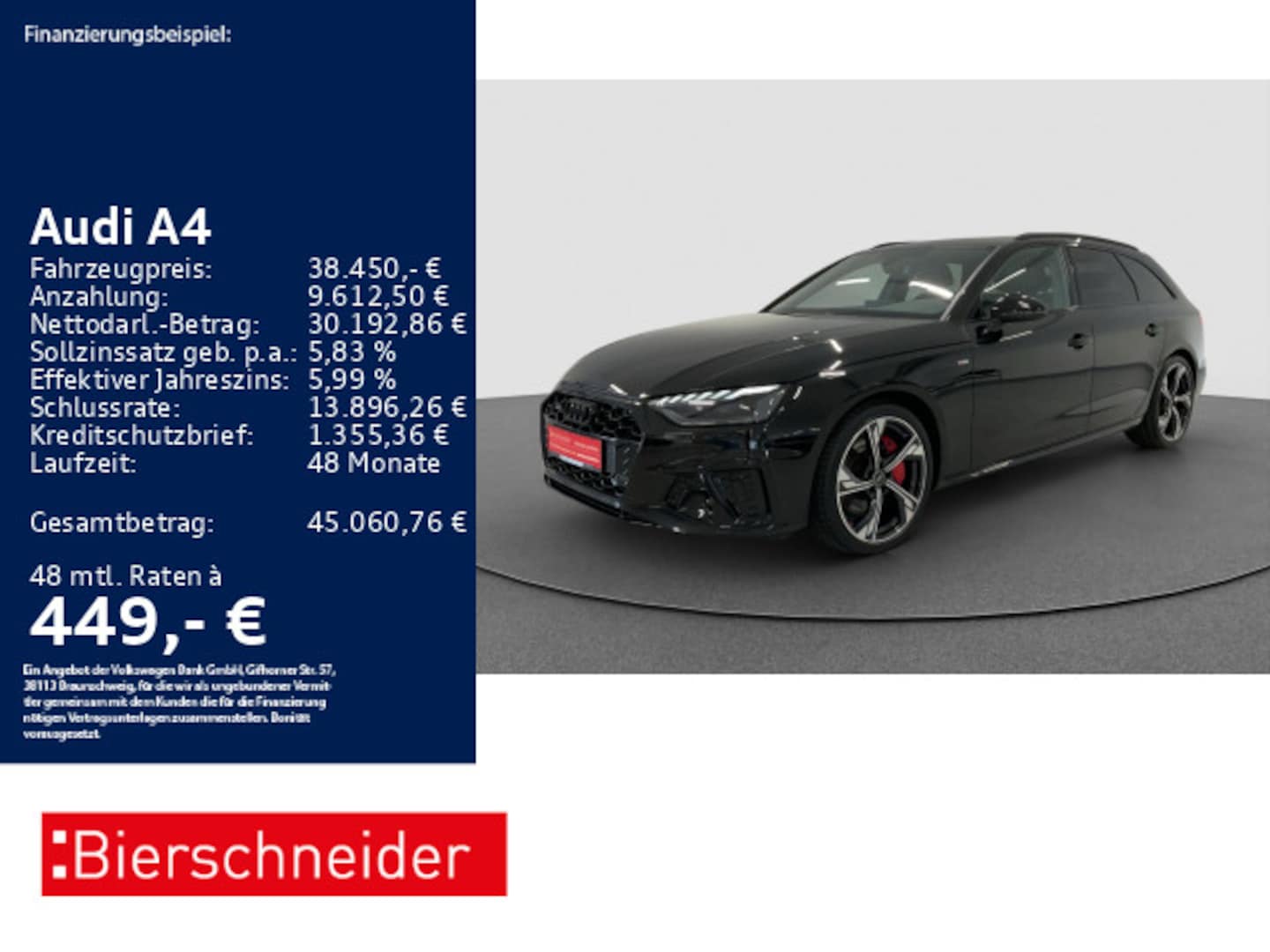 Bild über Audi A4 Avant S line 45 TFSI quattro S tronic - für weitere Informationen kontaktieren Sie den Audi Partner