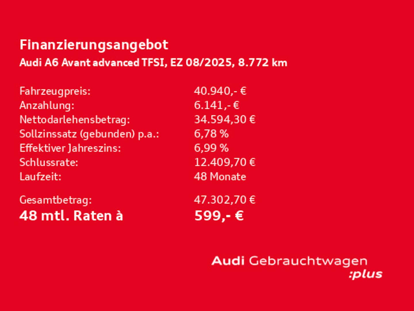 Bild über Audi A6 Avant advanced 45 TFSI S tronic - für weitere Informationen kontaktieren Sie den Audi Partner