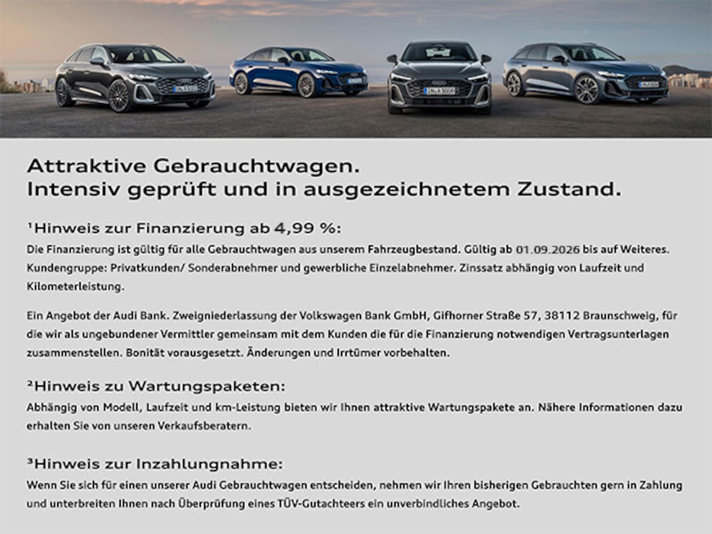Bild über Audi A6 Avant TFSI e S line 55 TFSI e quattro S tronic - für weitere Informationen kontaktieren Sie den Audi Partner