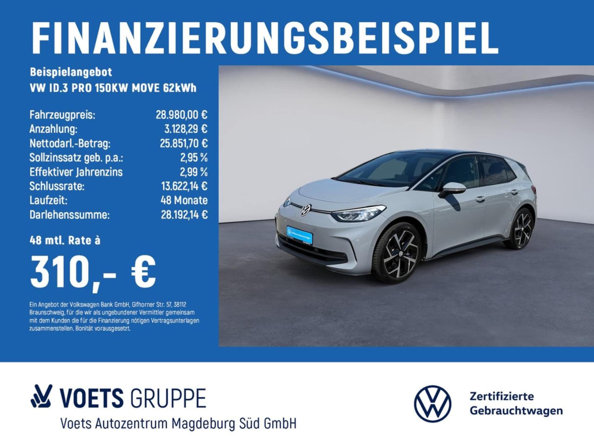 Volkswagen ID.3 — Volkswagen ID.3 ID.3 PRO 150KW MOVE 62kWh LED+NAVI+KAM+ACC+KESSY