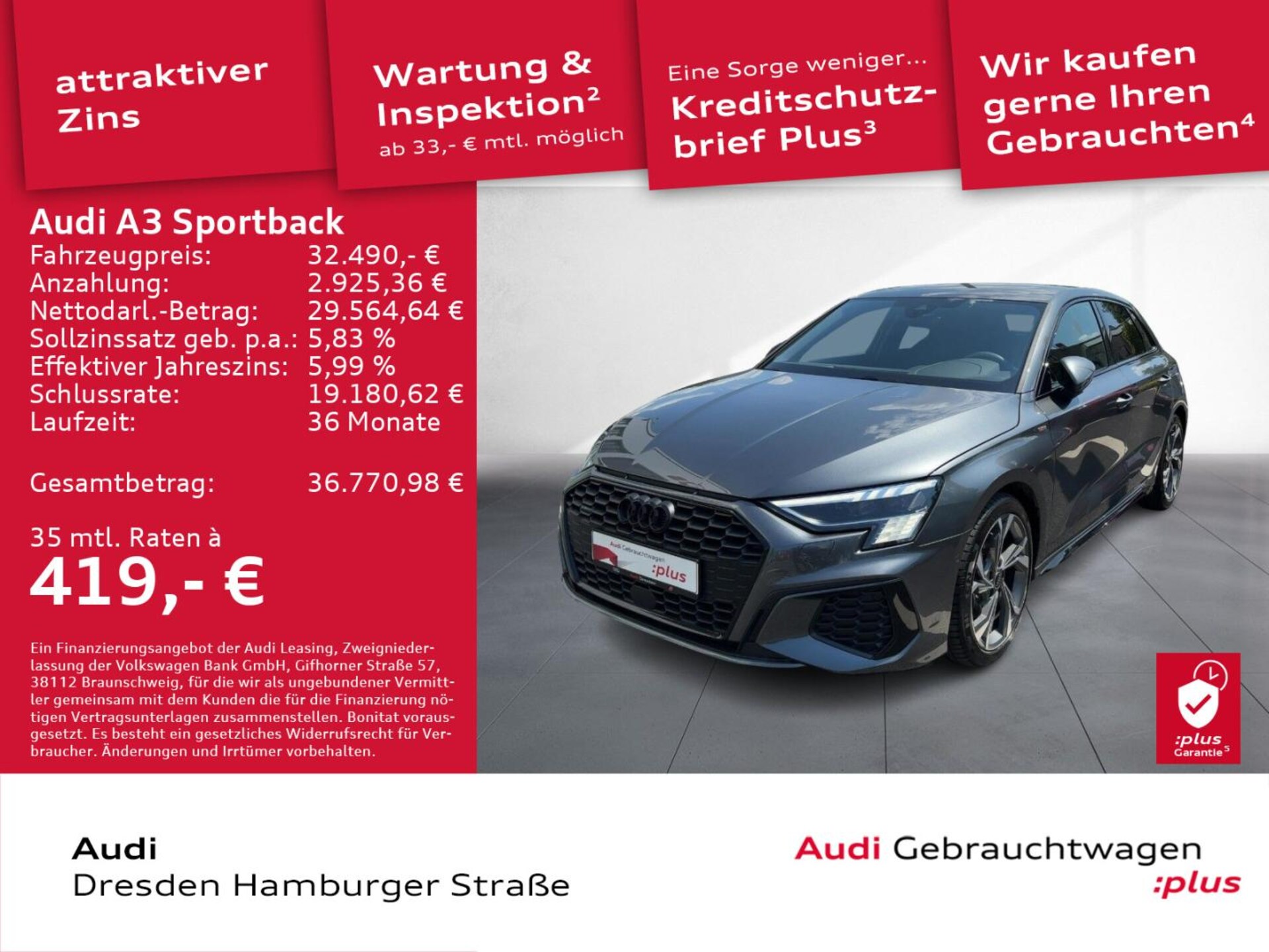 Audi A3 Sportback S line