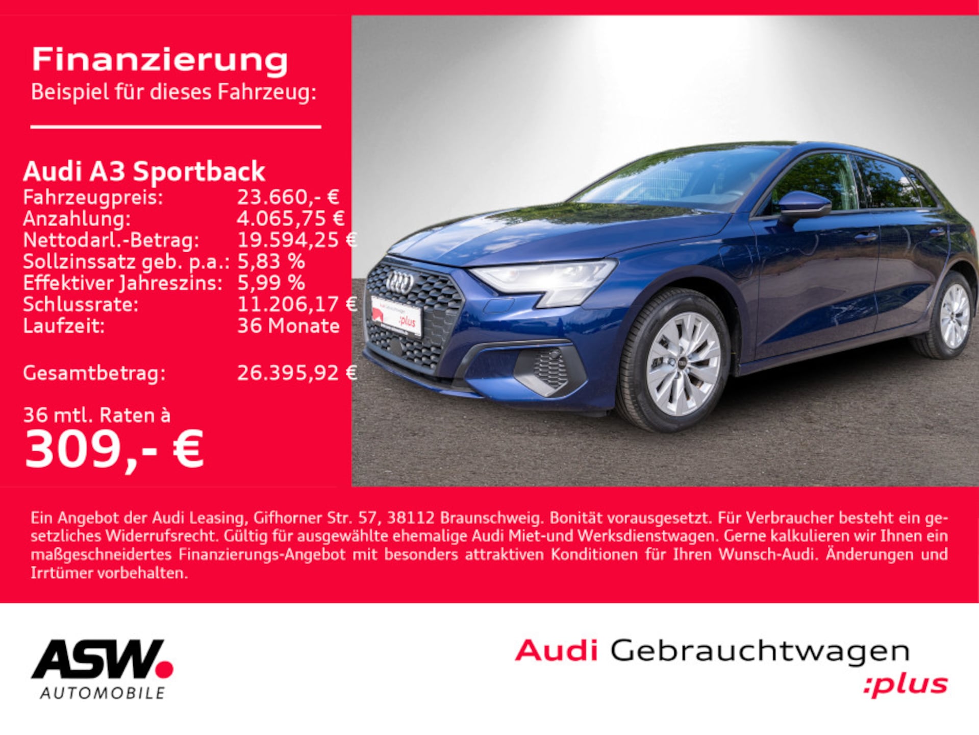 Audi A3 Sportback TFSI e