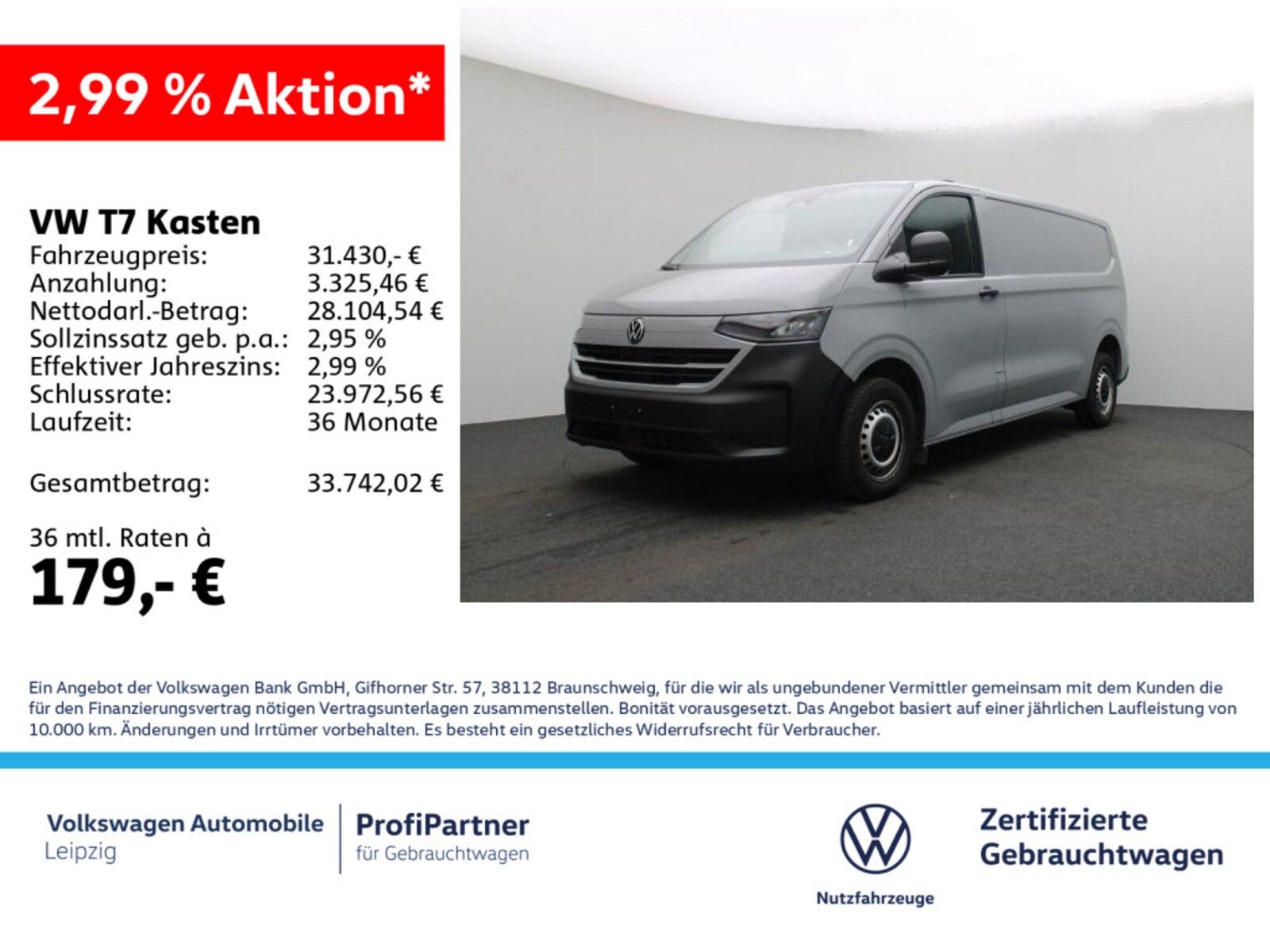 Volkswagen Transporter Kasten langer Radstand