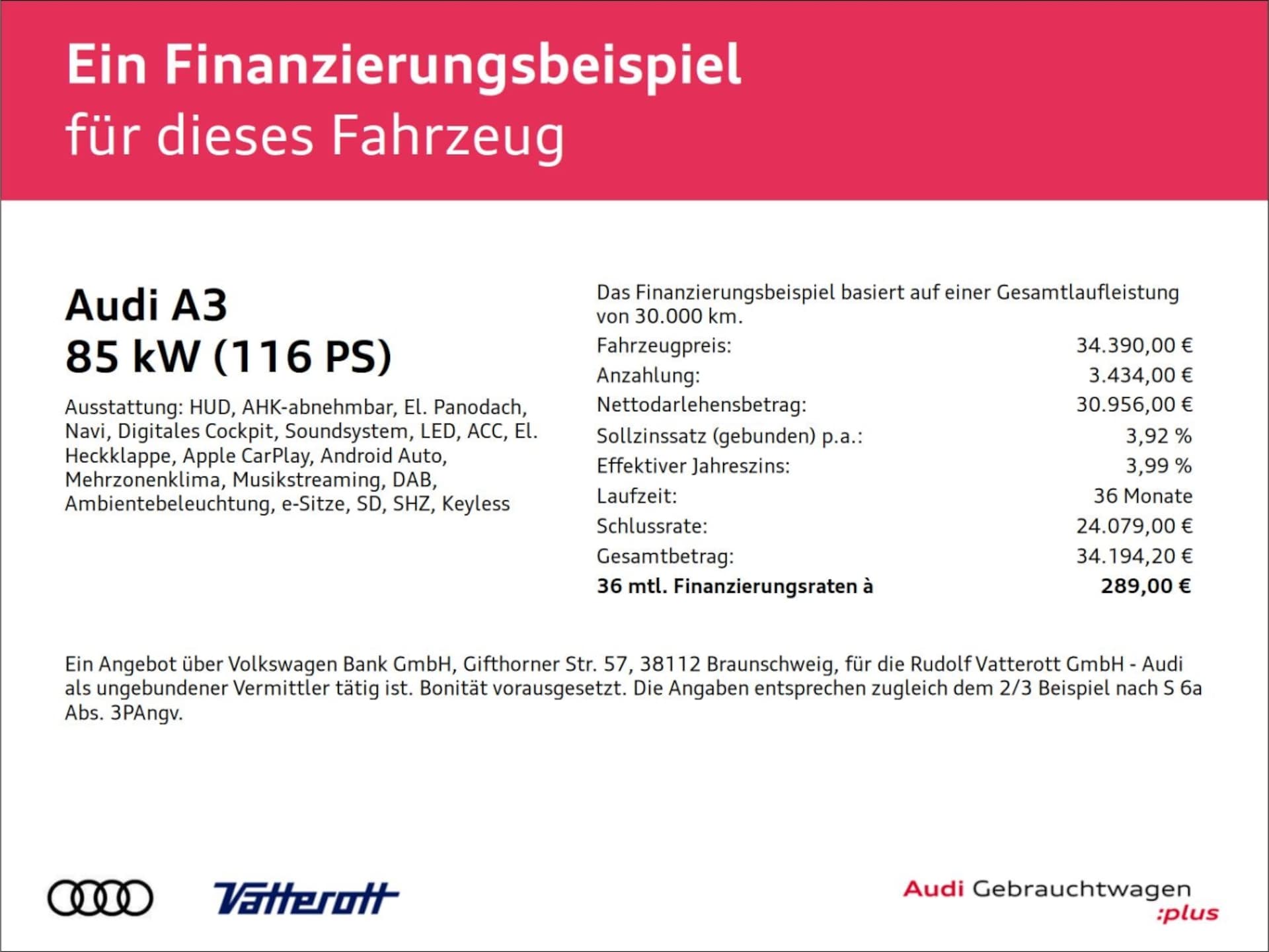 Audi A3 Sportback S line