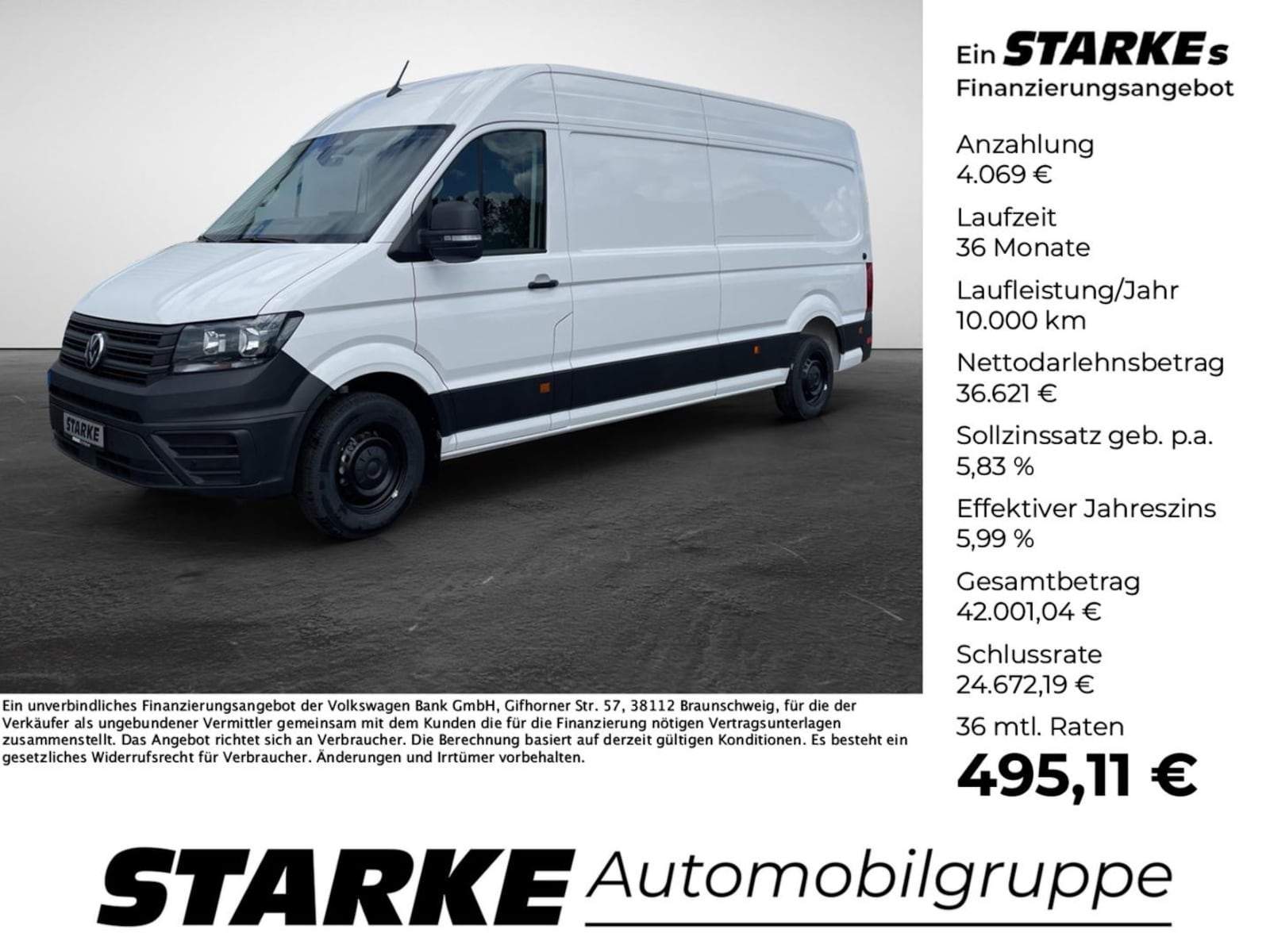Volkswagen Crafter Kasten langer Radstand
