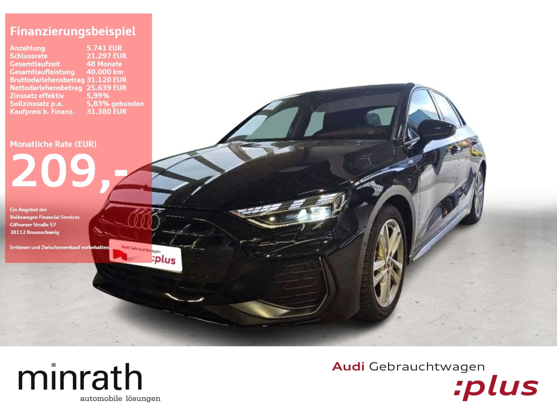 Audi A3 Sportback S line
