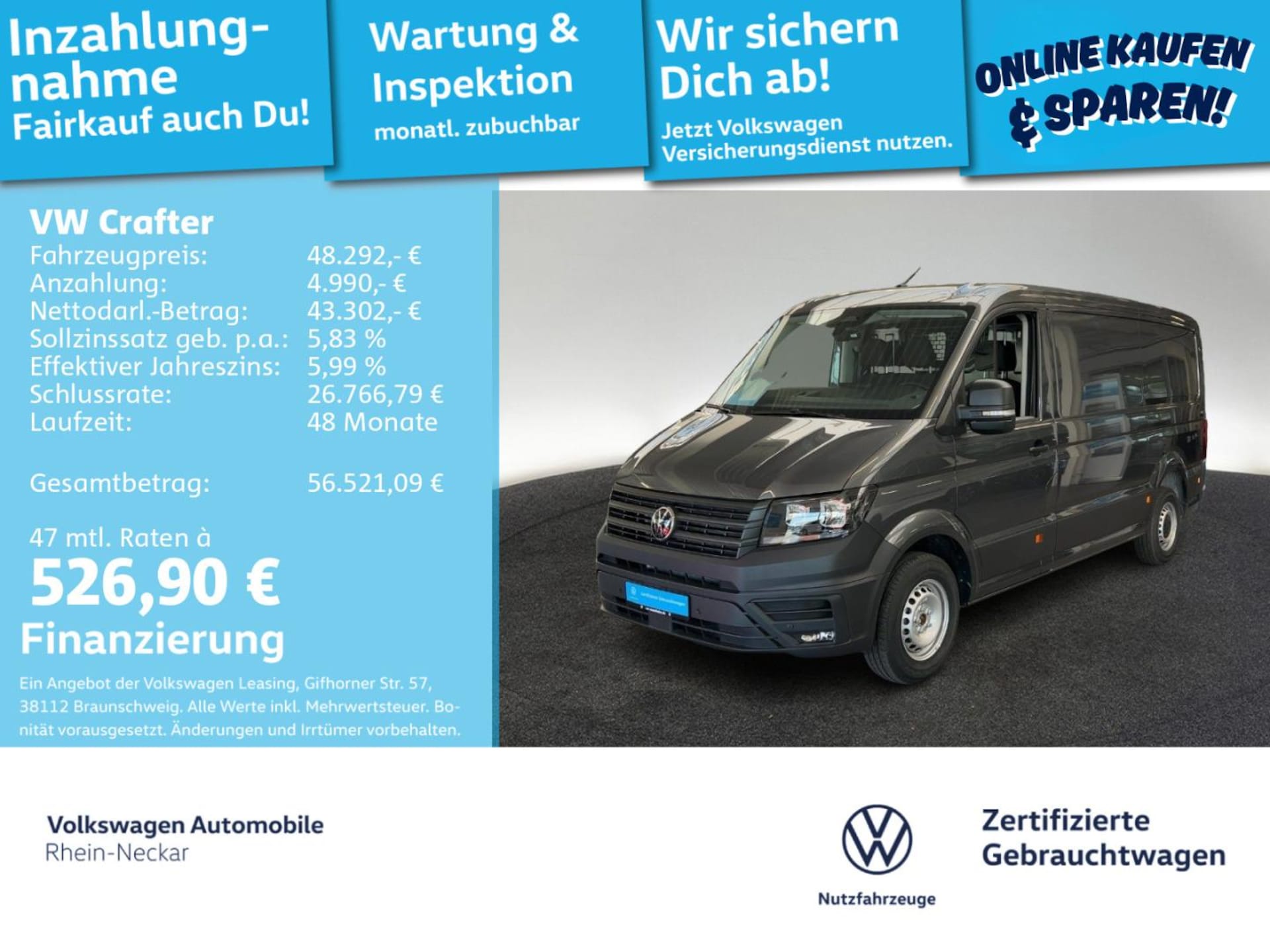 Volkswagen Crafter Kasten mittlerer Radstand