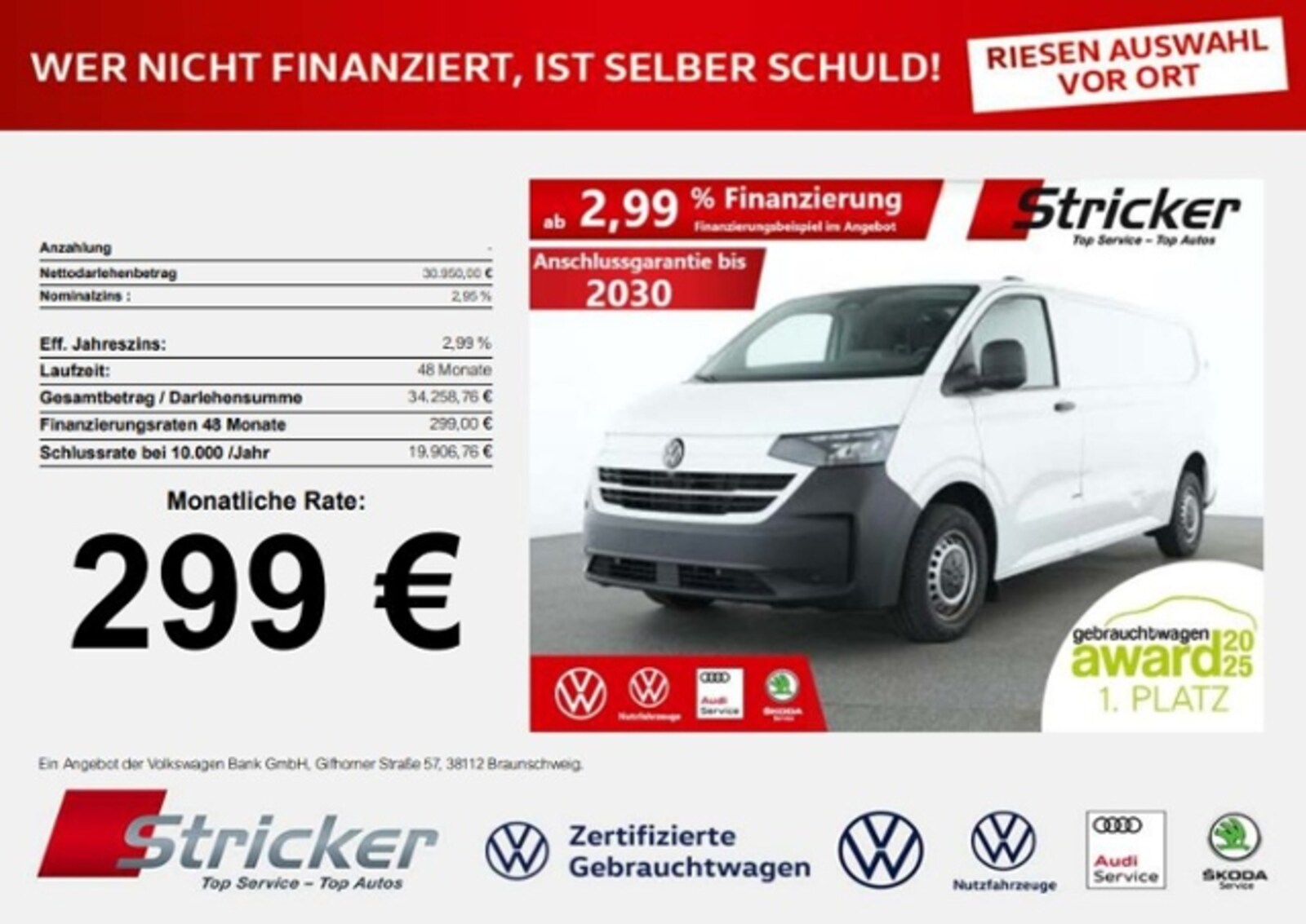 Volkswagen Transporter Kasten langer Radstand