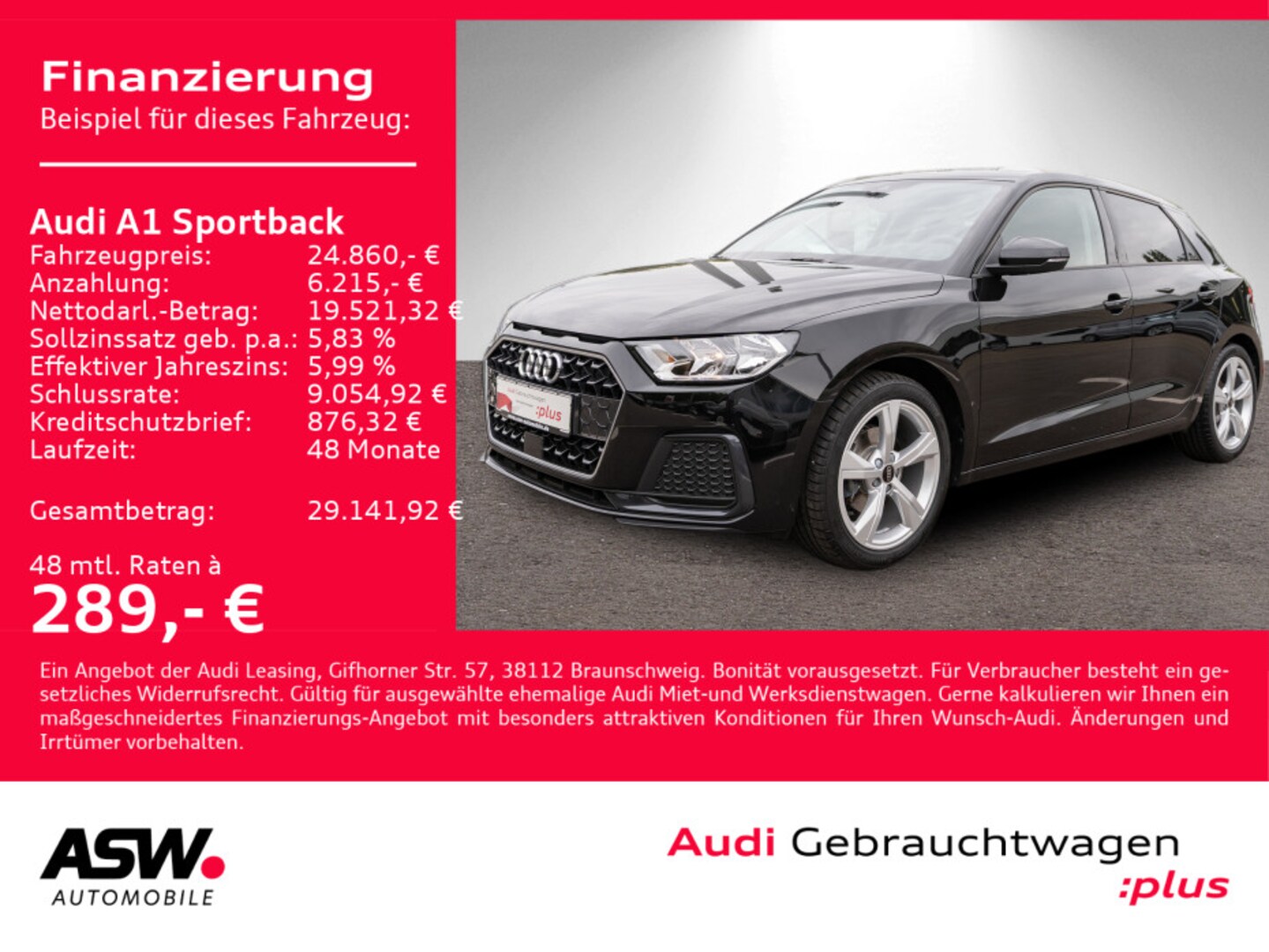 Bild über Audi A1 Sportback advanced 30 TFSI Schaltgetriebe - für weitere Informationen kontaktieren Sie den Audi Partner