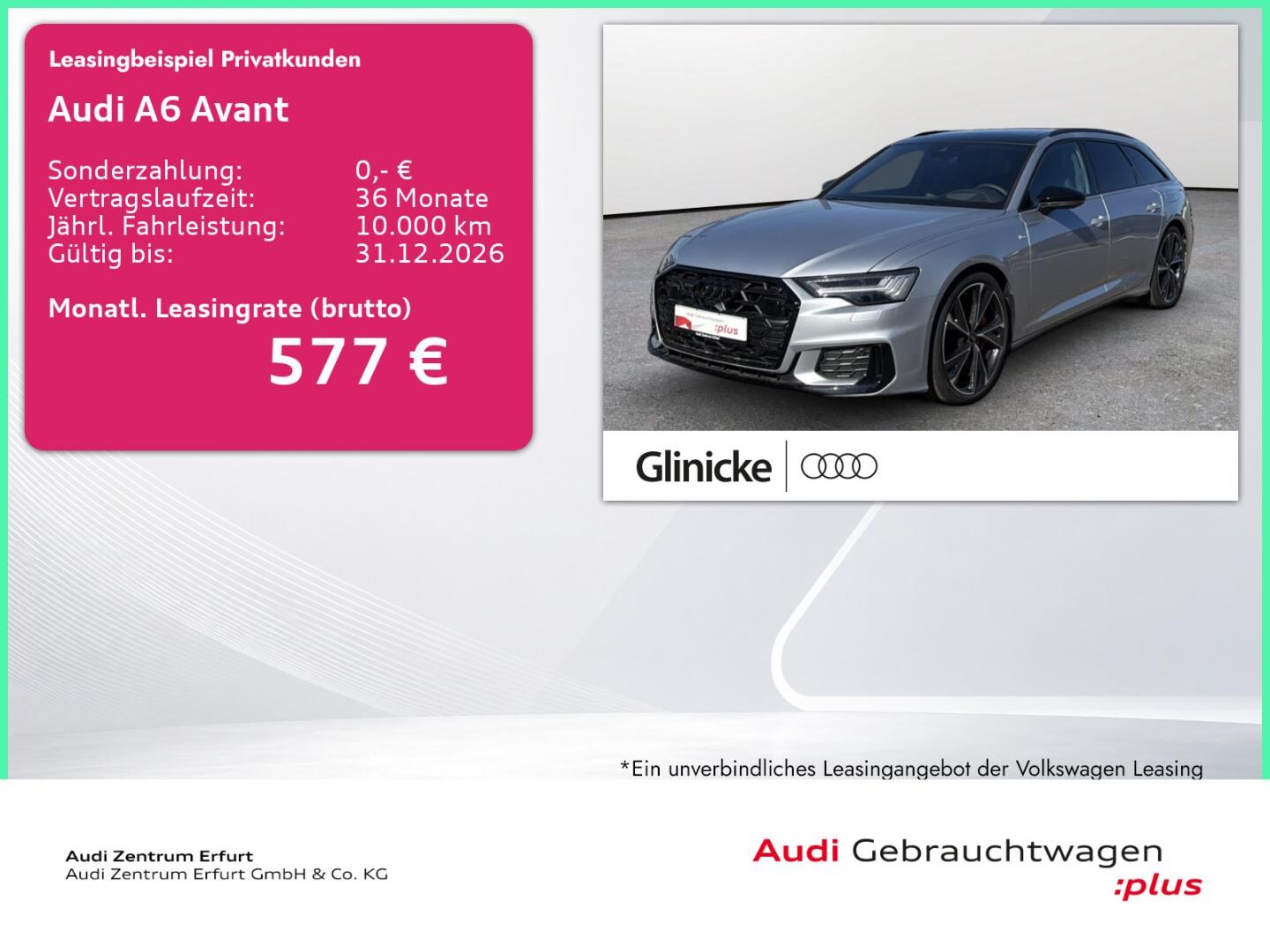 Bild über Audi A6 Avant TFSI e S line 55 TFSI e quattro S tronic - für weitere Informationen kontaktieren Sie den Audi Partner