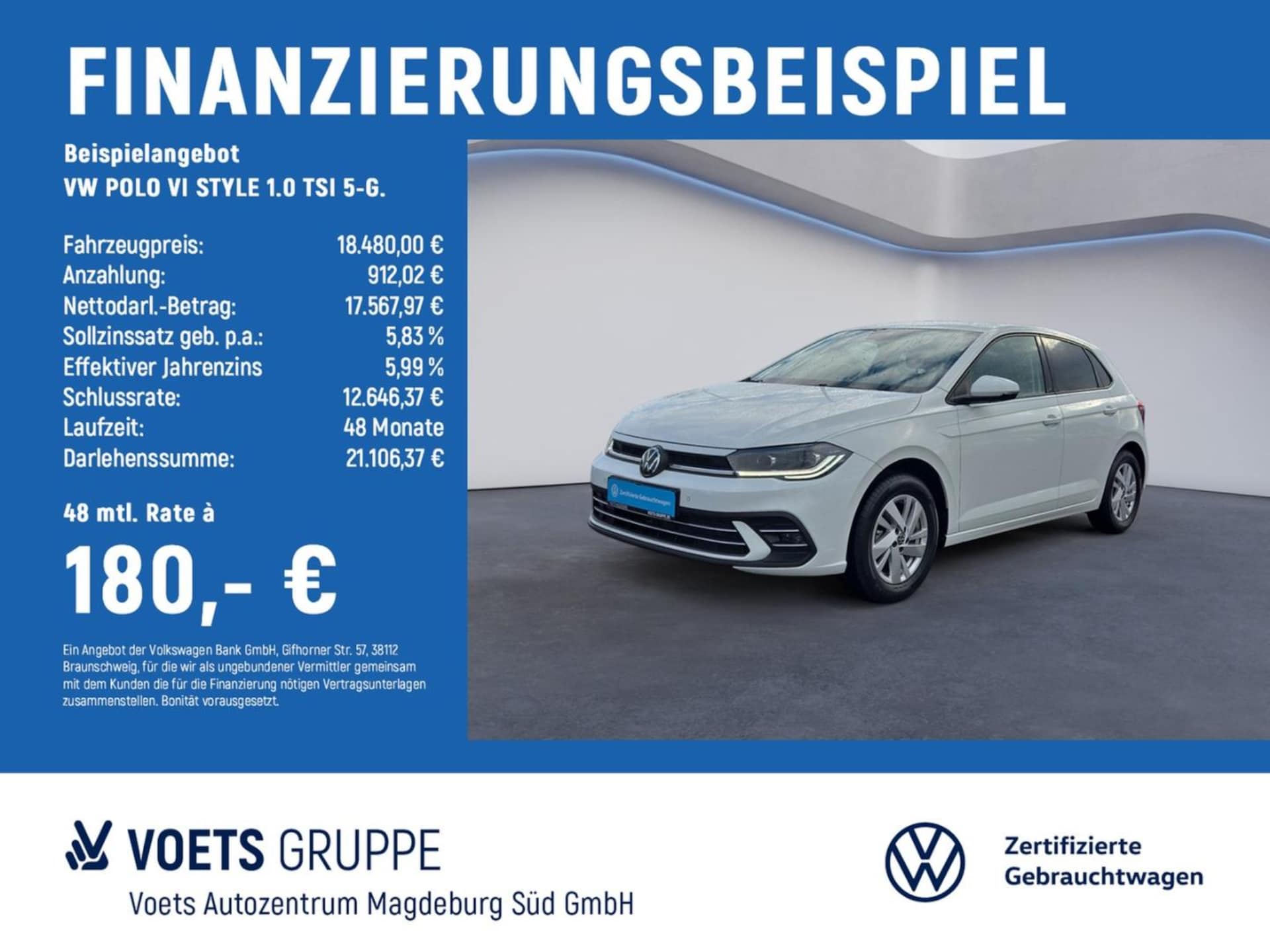 Volkswagen Polo — Volkswagen Polo POLO VI STYLE 1.0 TSI 5-G. IQ-LIGHT+NAVI+PDC+APP