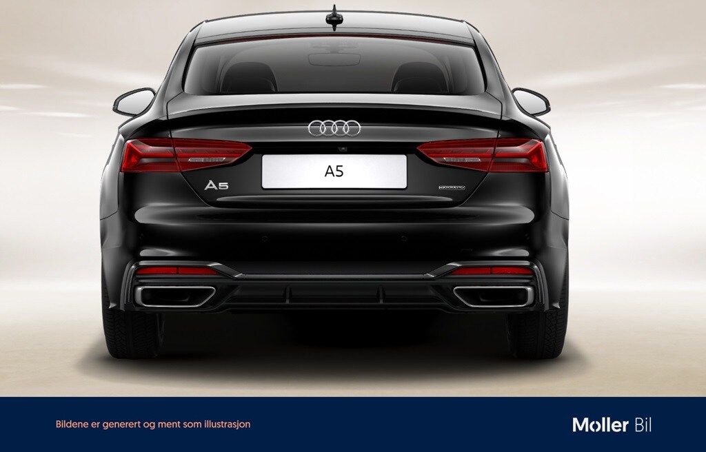 Bild som visar&nbsp;Audi A5 Sportback&nbsp;A5 Sportback 45 TFSI quattro S line 265 hk S tronic - för mer information kontakta din Audi Partner